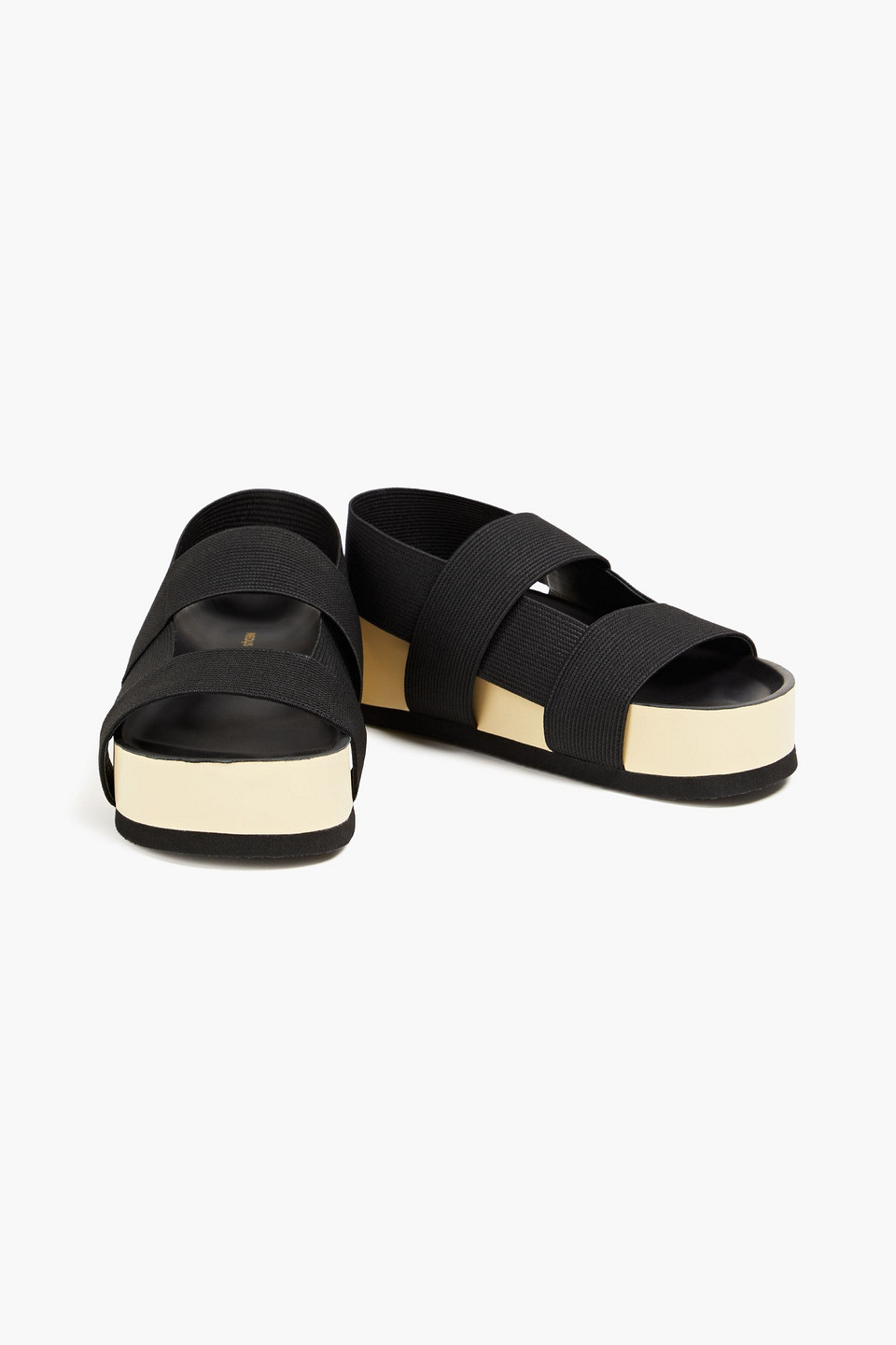 NEOUS CUTOUT CANVAS PLATFORM SANDALS