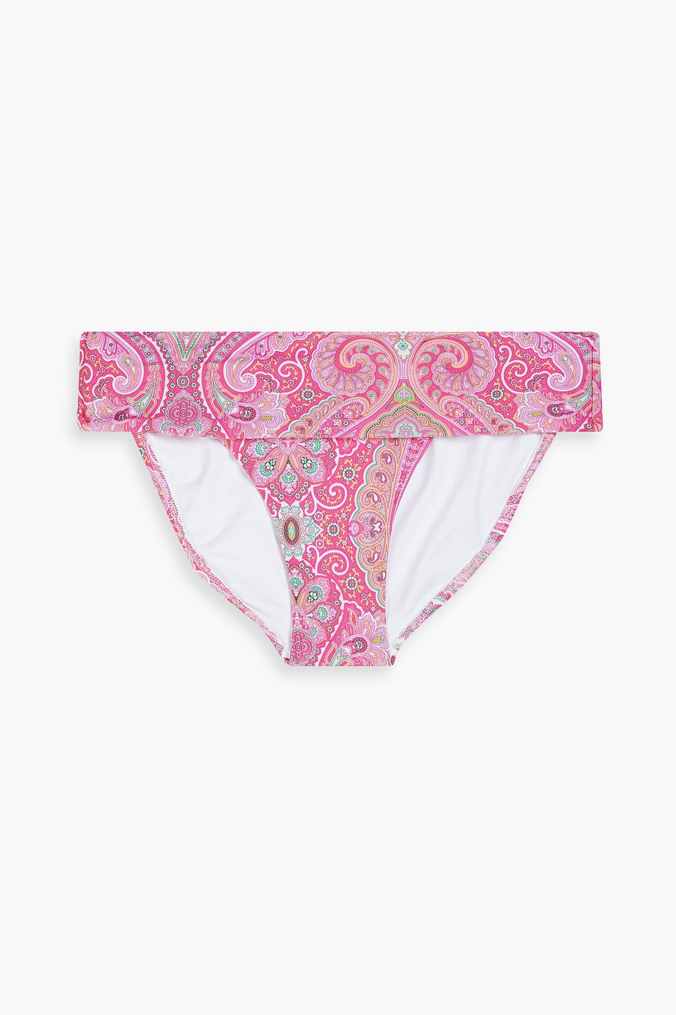 Melissa Odabash Brussels Paisley-print Mid-rise Bikini Briefs In Pink