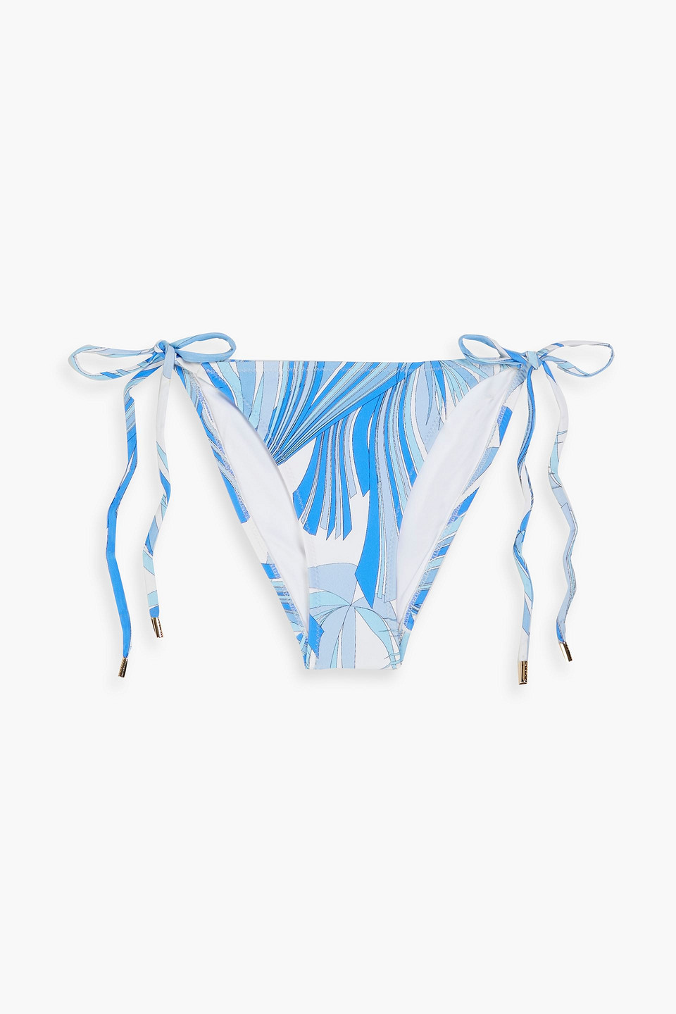 Melissa Odabash Miami Printed Low-rise Bikini Briefs In Light Blue
