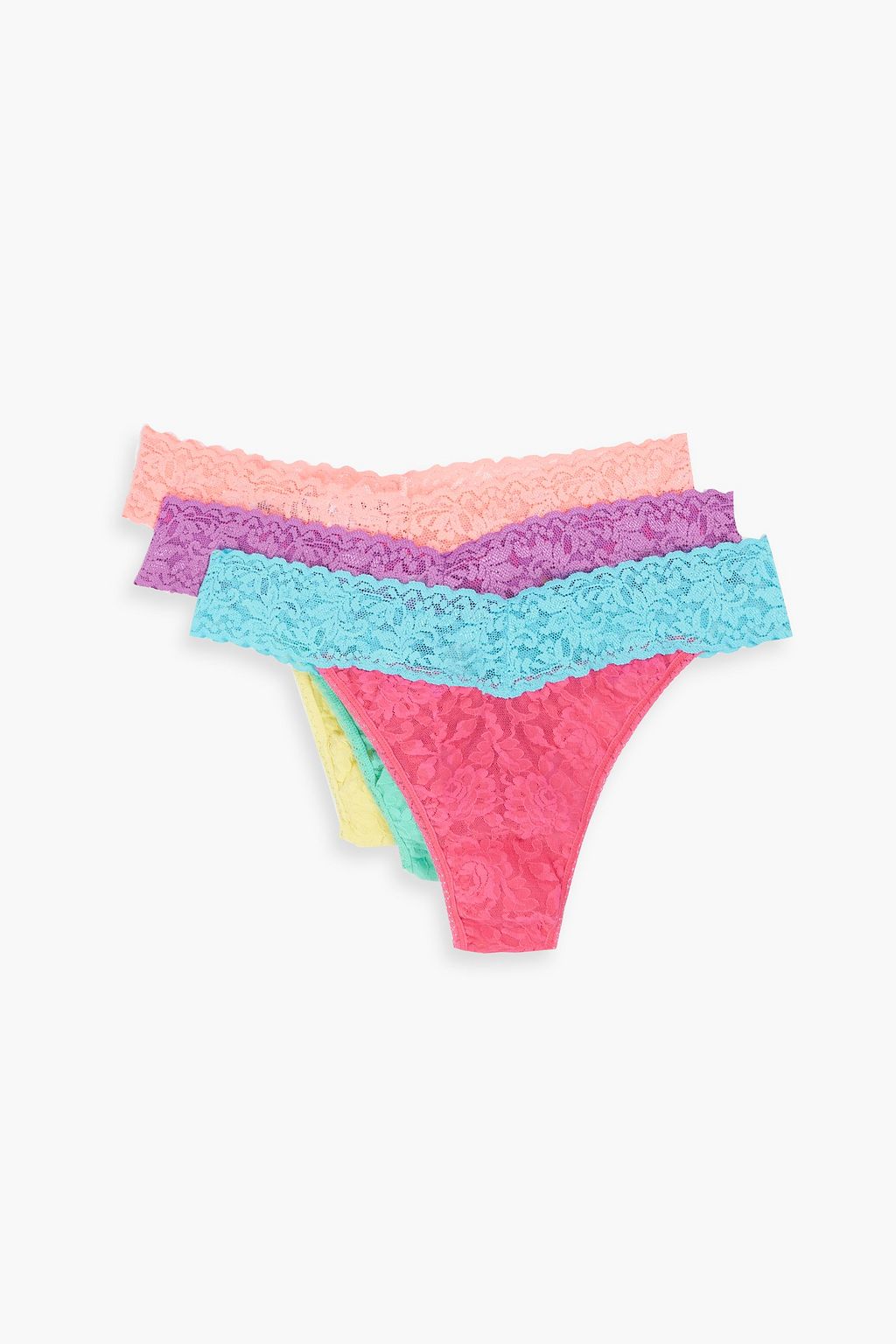 HANKY PANKY Signature set of three stretch-lace low-rise thongs