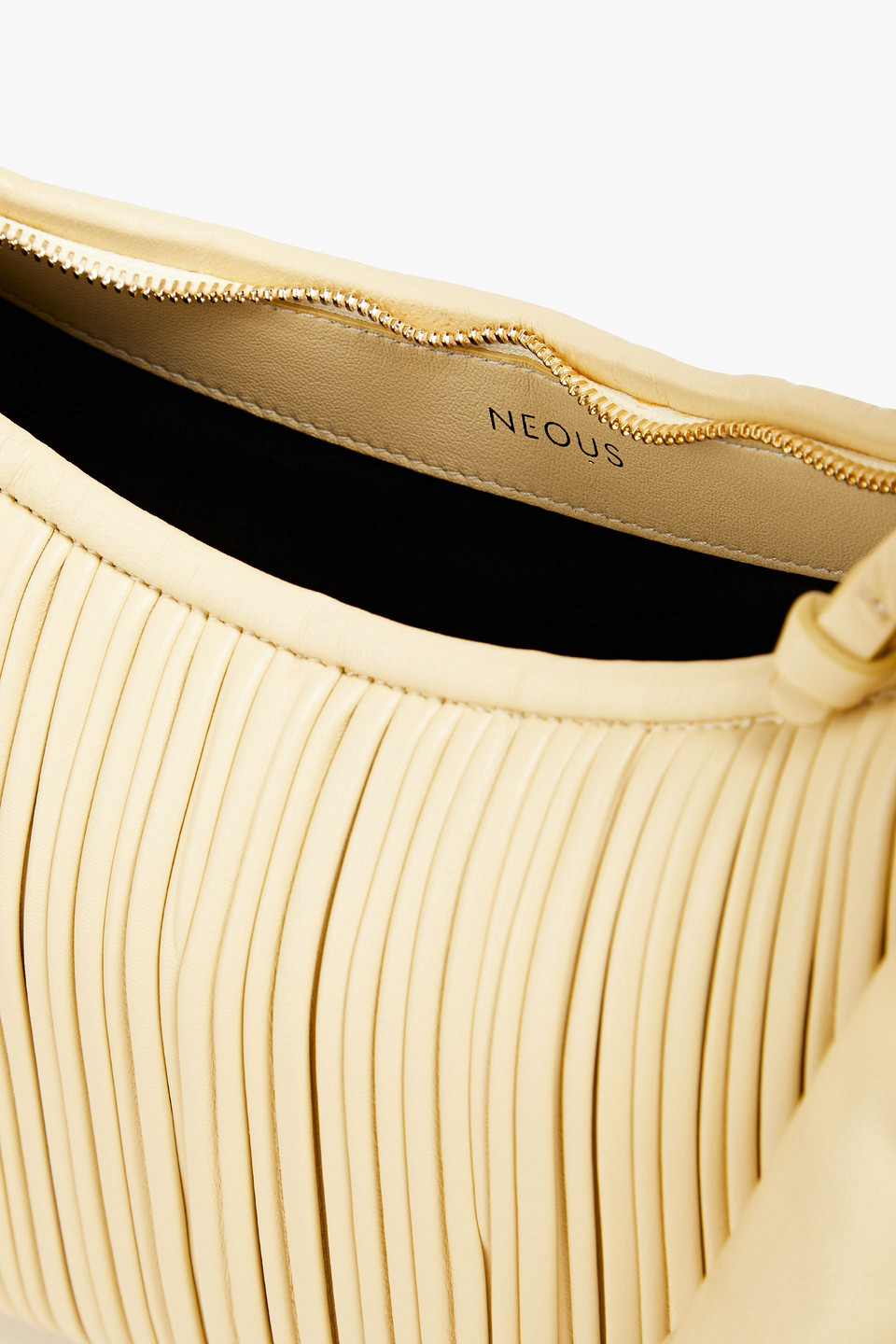 NEOUS NEPTUNE PLEATED LEATHER SHOULDER BAG