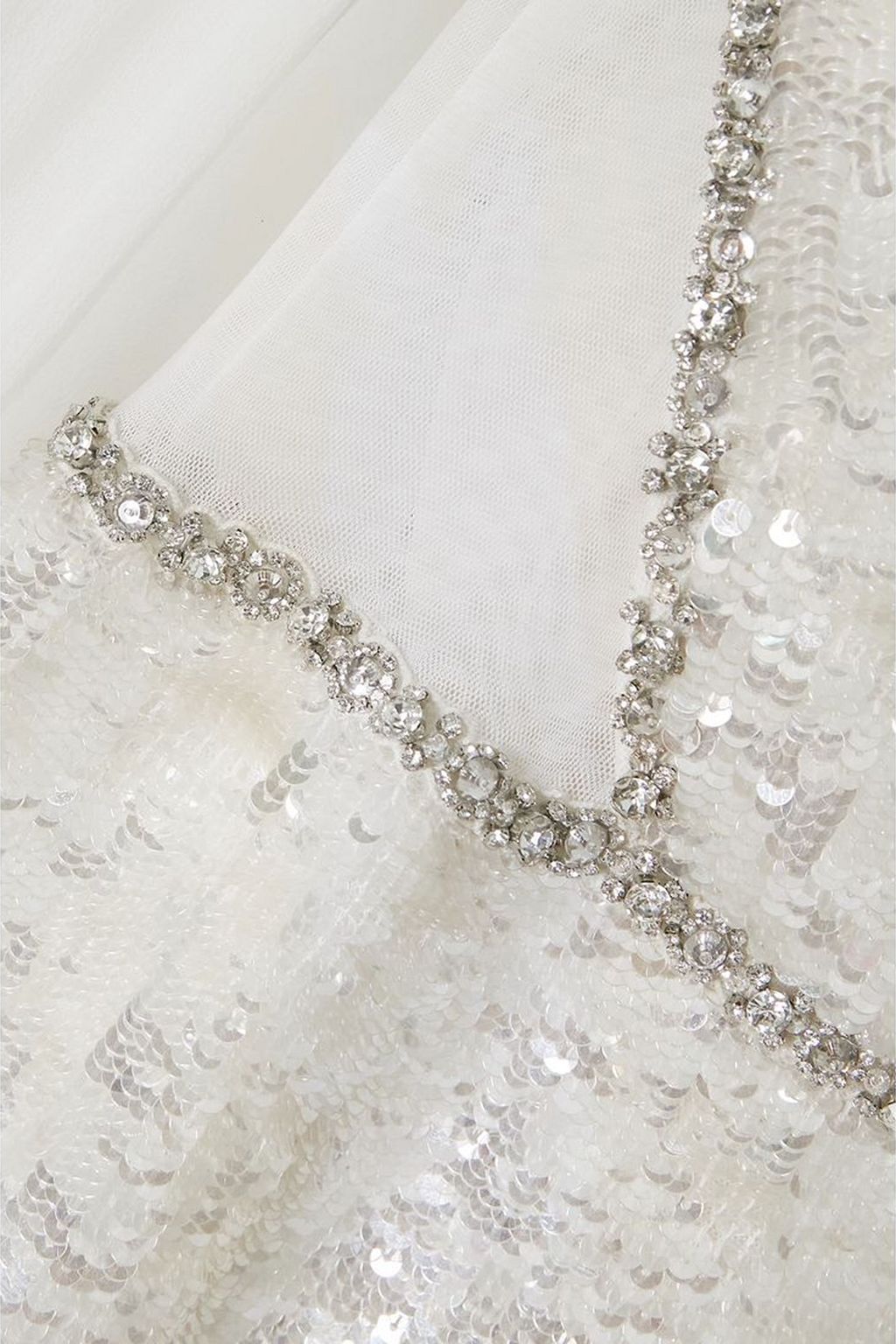 JENNY PACKHAM Cape-effect embellished tulle and chiffon gown