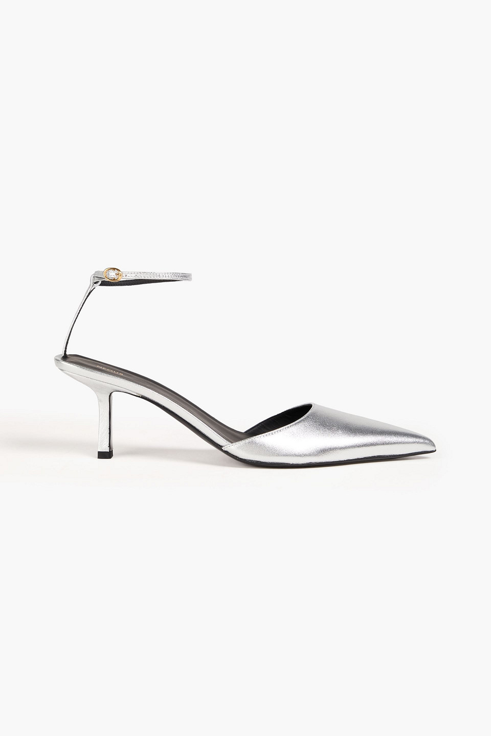 Neous Metallic Leather Pumps In Silver