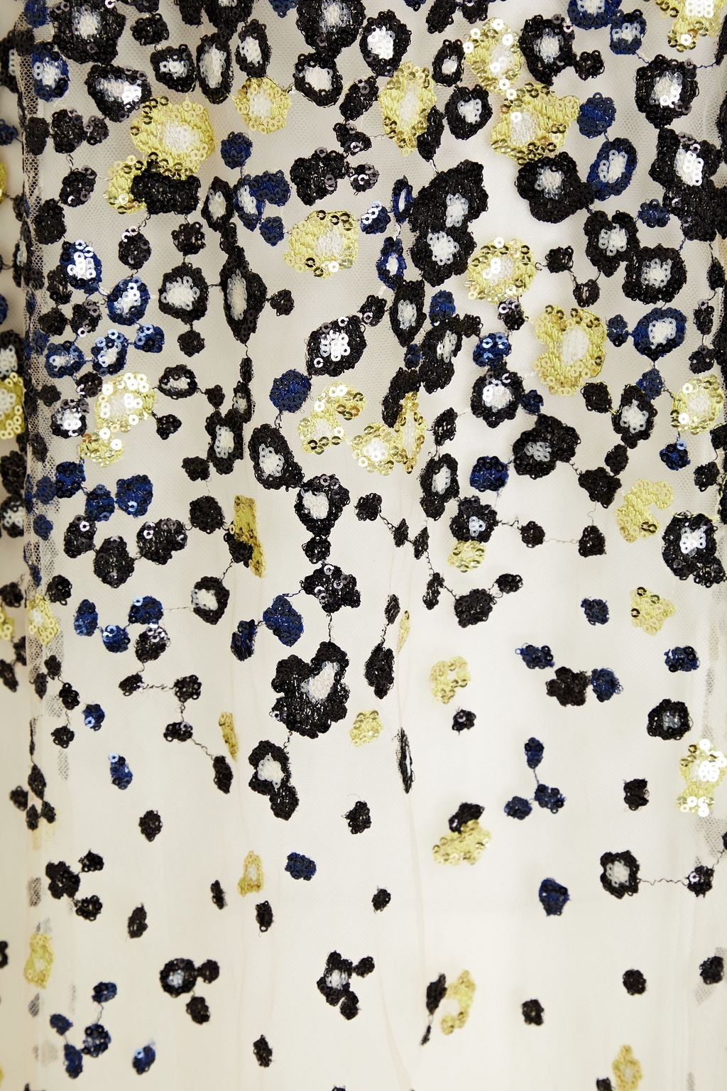 ELIE SAAB Wrap-effect sequin-embellished tulle midi dress