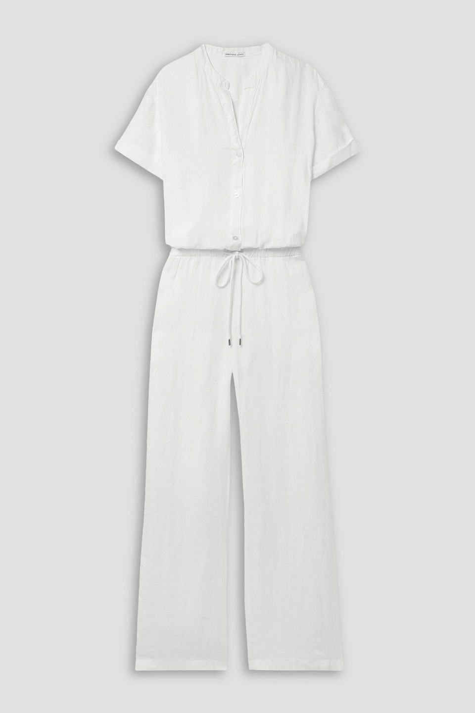 James Perse Linen Jumpsuit In White