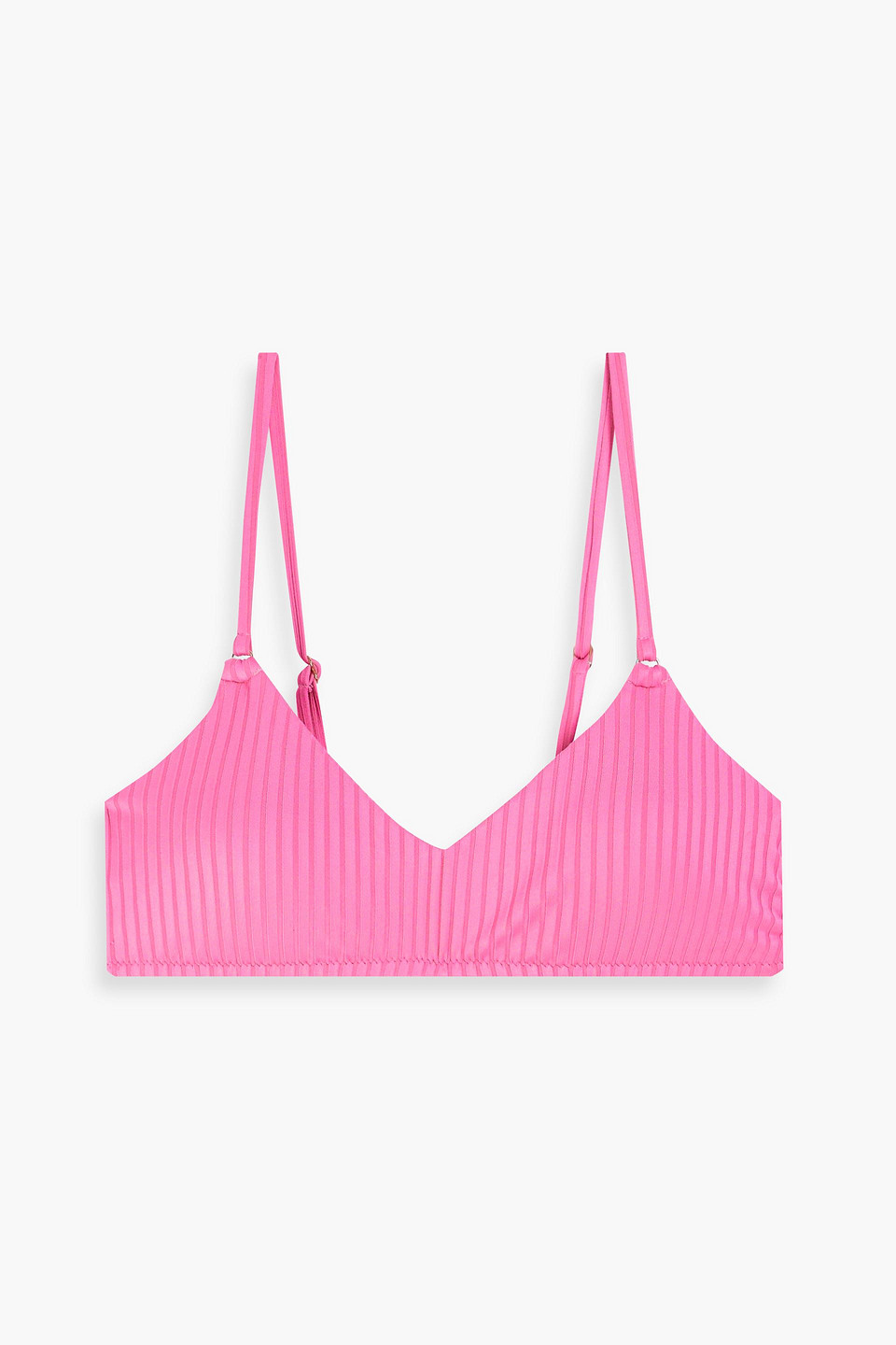 Melissa Odabash Vienna Ribbed Bikini Top In Pink