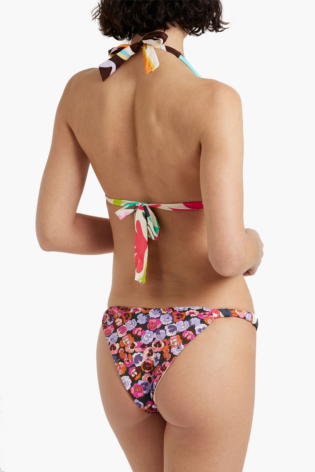 M MISSONI Knotted printed halterneck bikini