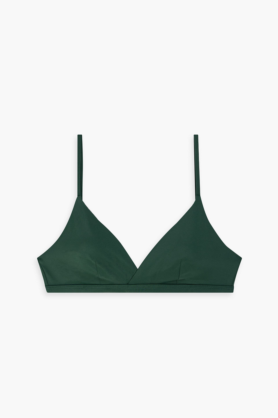 Onia Malin Triangle Bikini Top In Forest Green