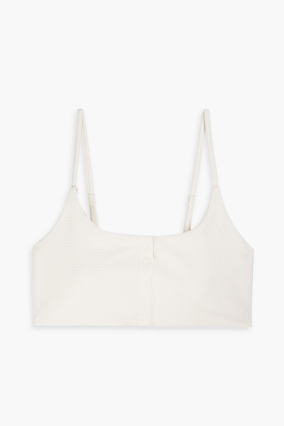 Onia Veronica Stretch-piquè Bikini Top In Off-white