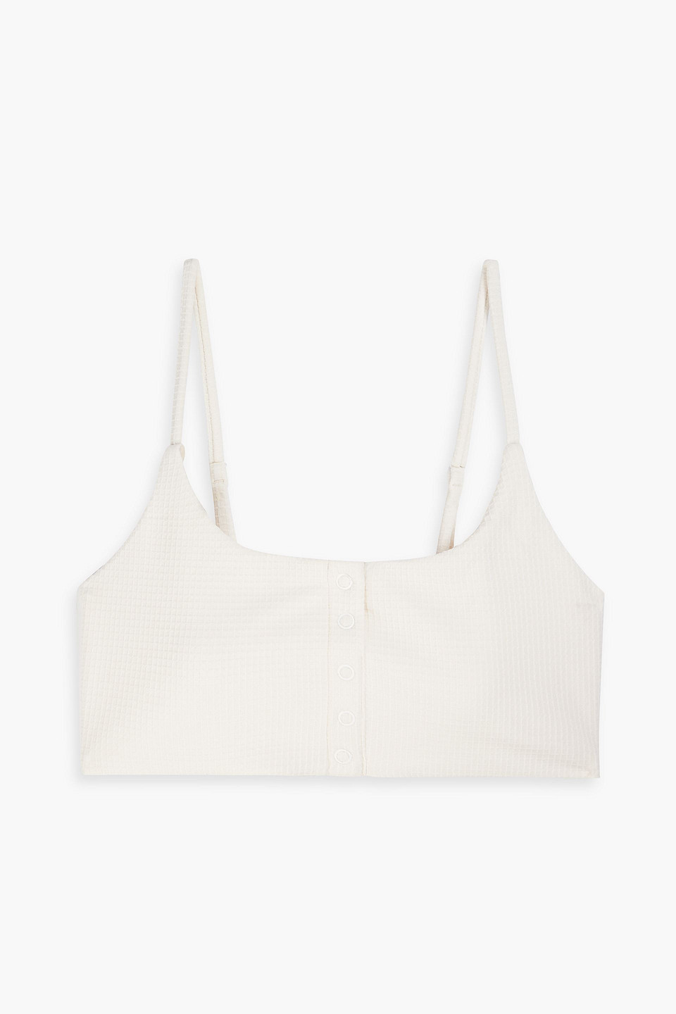 Onia Veronica Stretch-piquè Bikini Top In Off-white