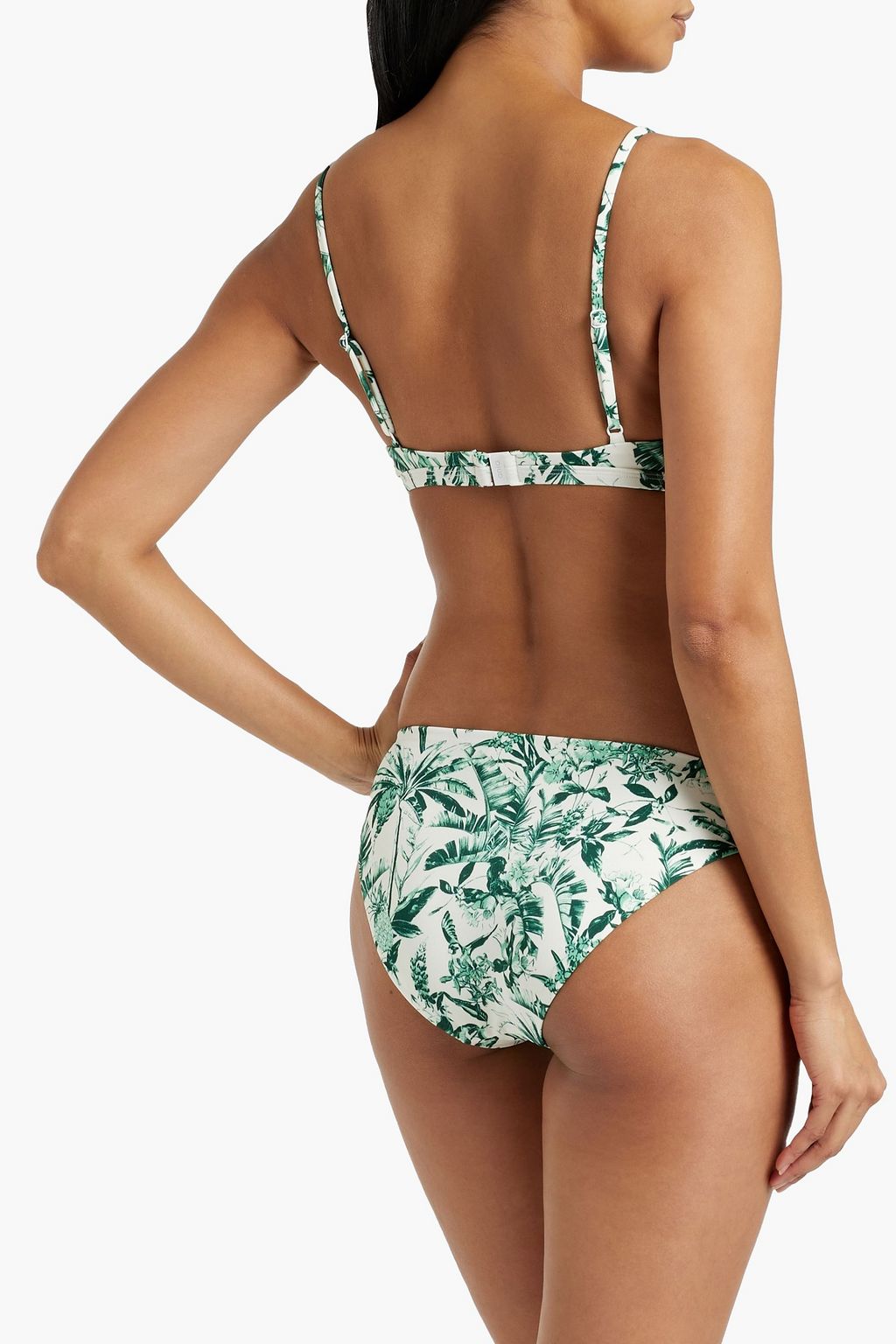 ONIA Malin wrap-effect printed bikini top