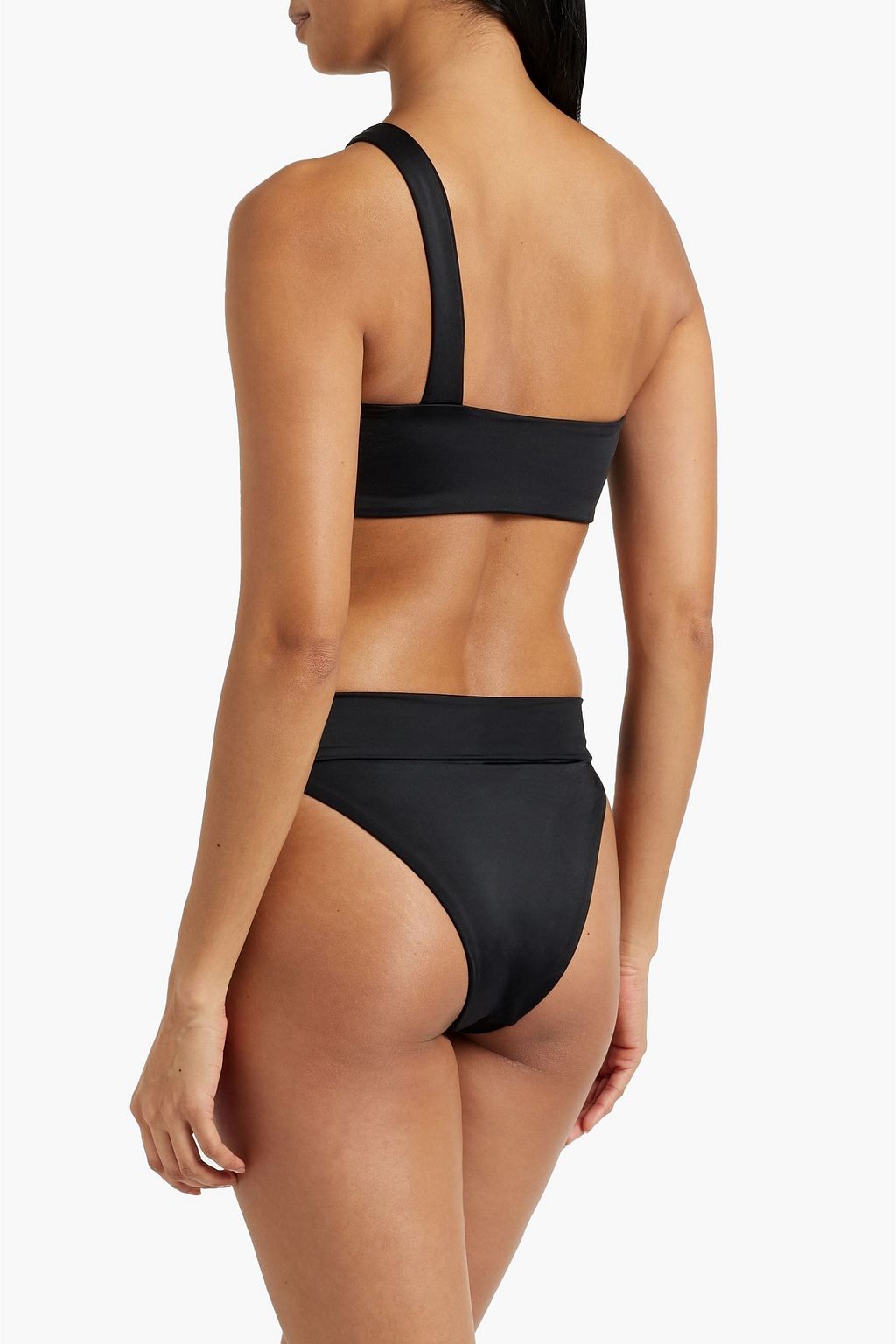 ONIA Lauren one-shoulder gathered bikini top