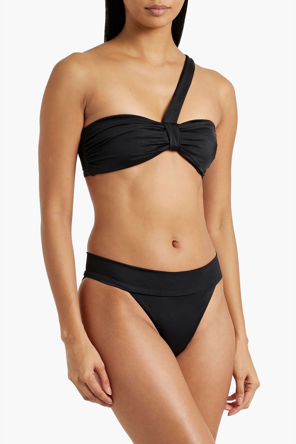 ONIA Lauren one-shoulder gathered bikini top
