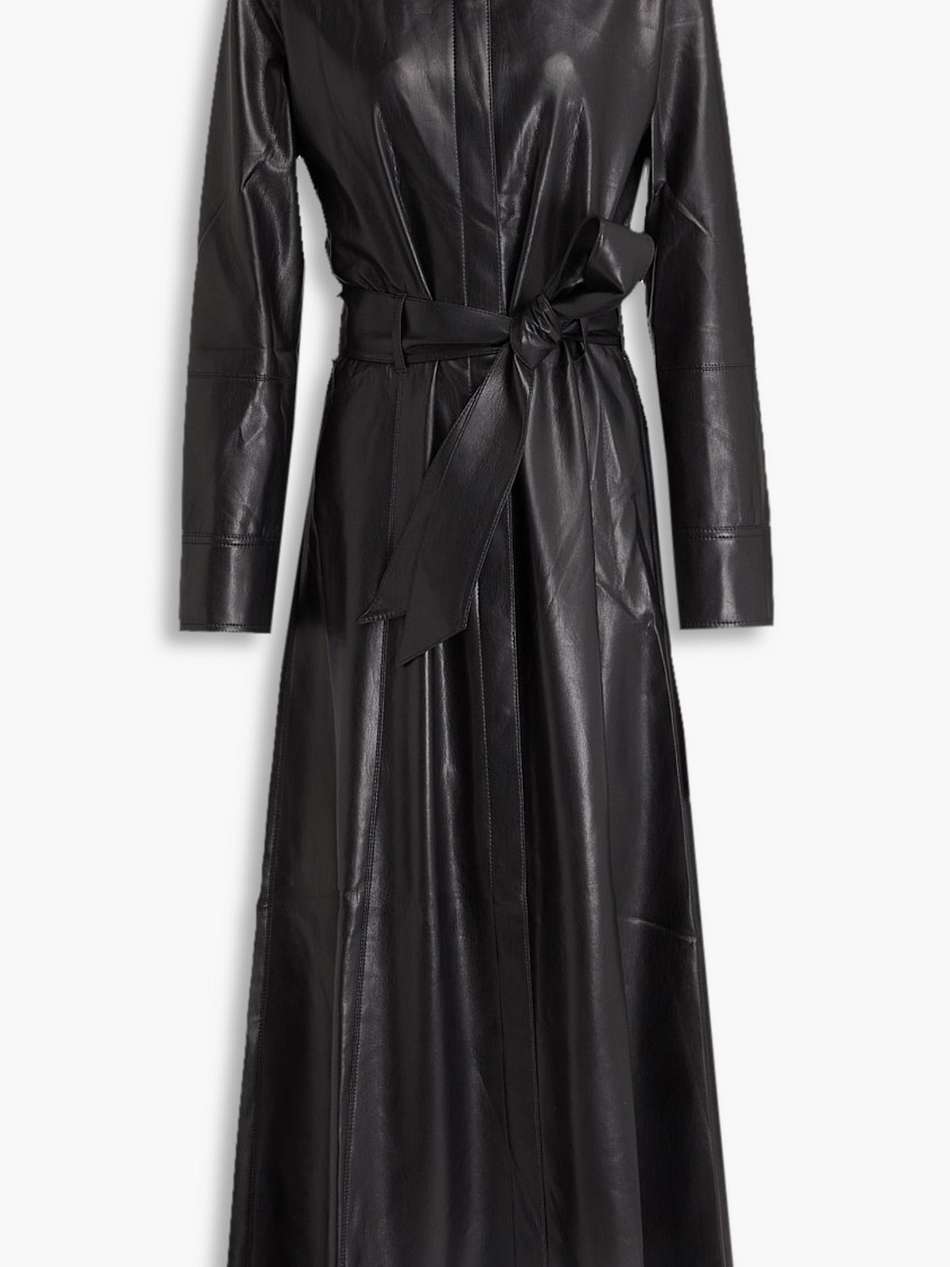 asayo belted okobor midi shirt dress
