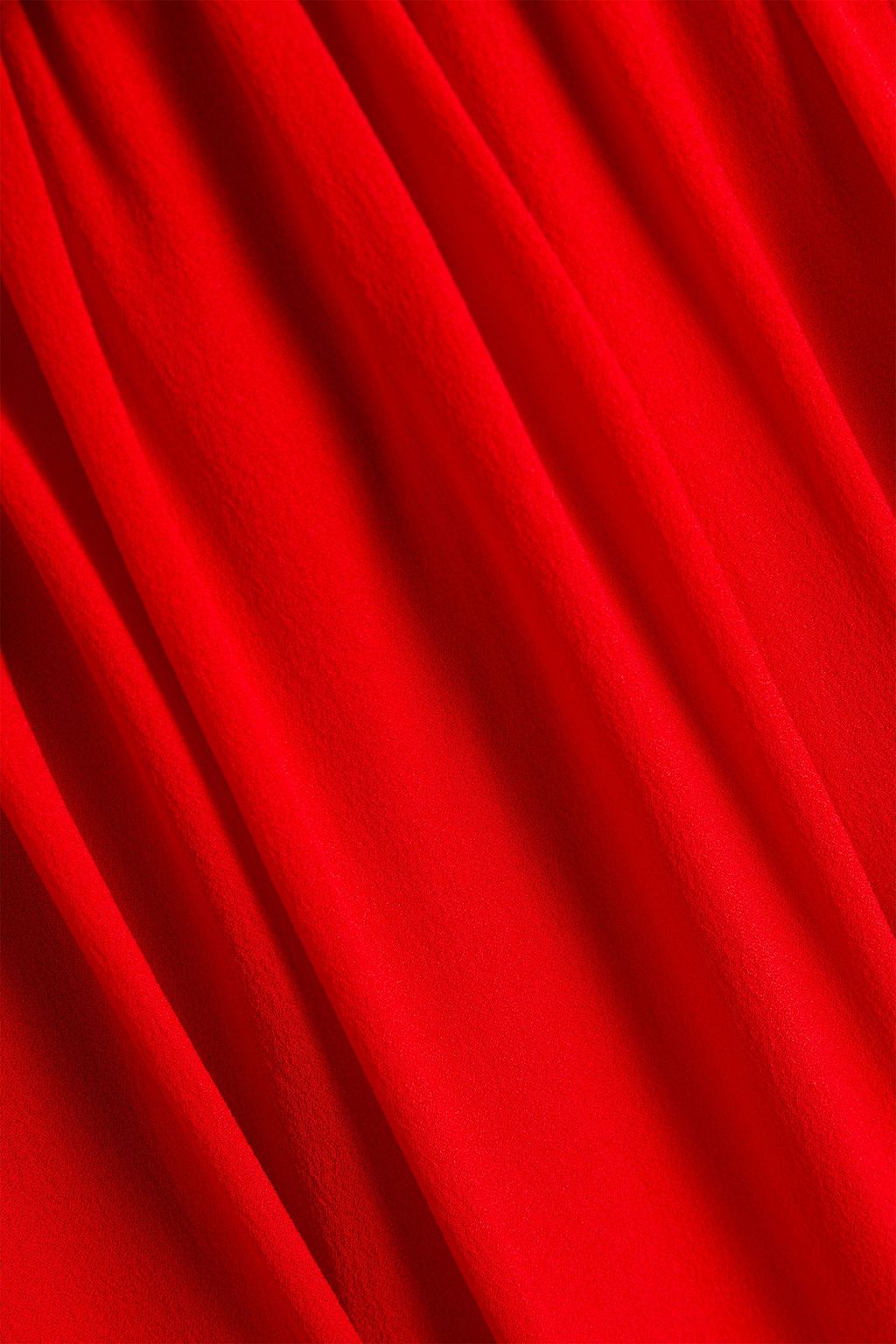 ELIE SAAB Gathered silk crepe de chine midi dress