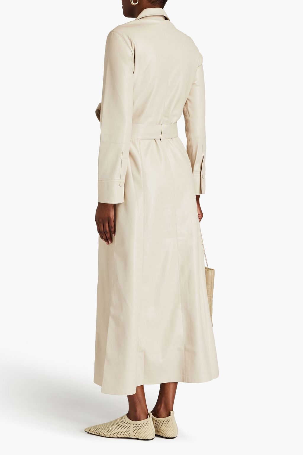 NANUSHKA Asayo belted OKOBOR midi shirt dress