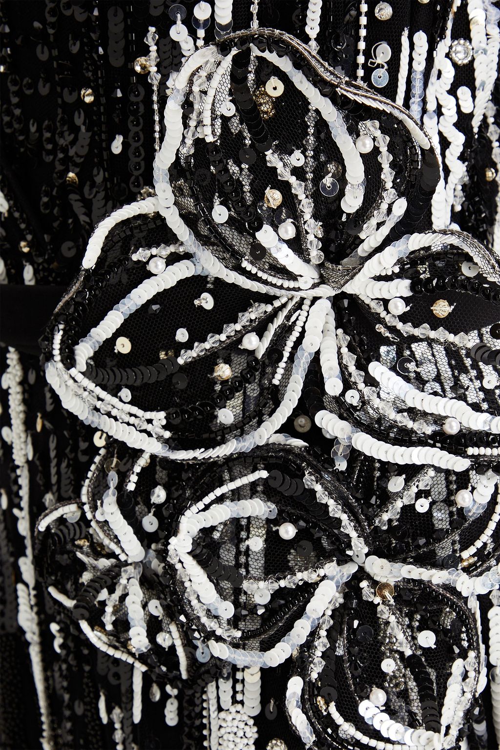 ELIE SAAB Wrap-effect embellished tulle gown
