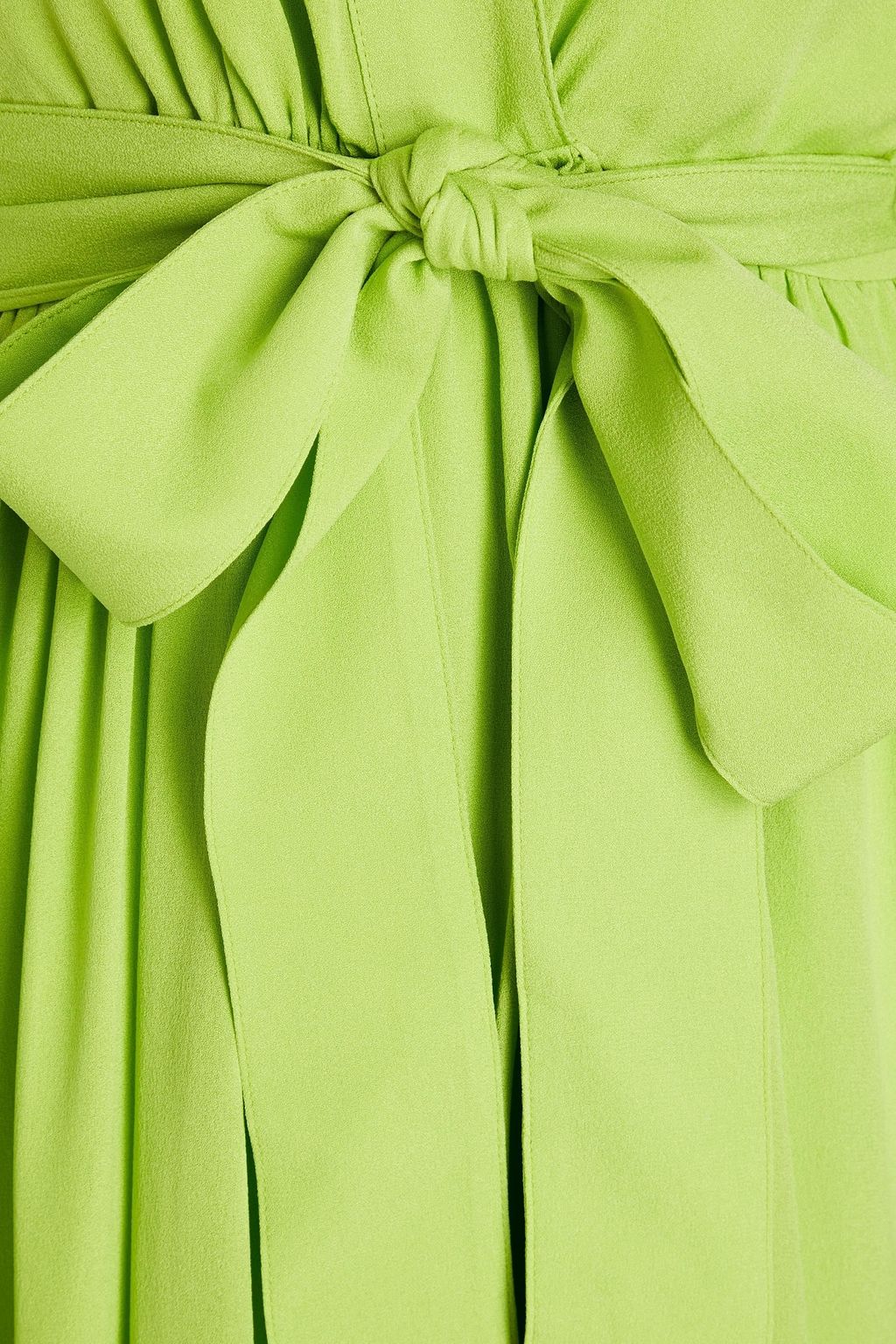 ELIE SAAB Wrap-effect gathered silk-georgette midi dress
