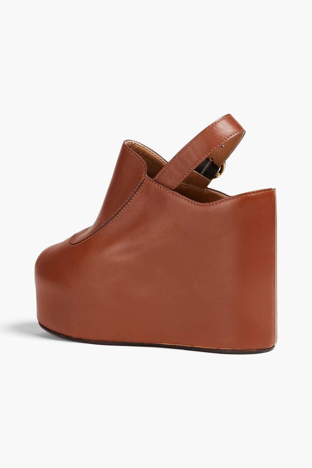 DRIES VAN NOTEN Leather platform wedge sandals THE