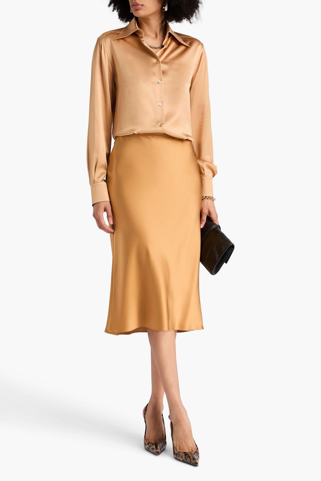 DOLCE&GABBANA シルクサテン シャツ