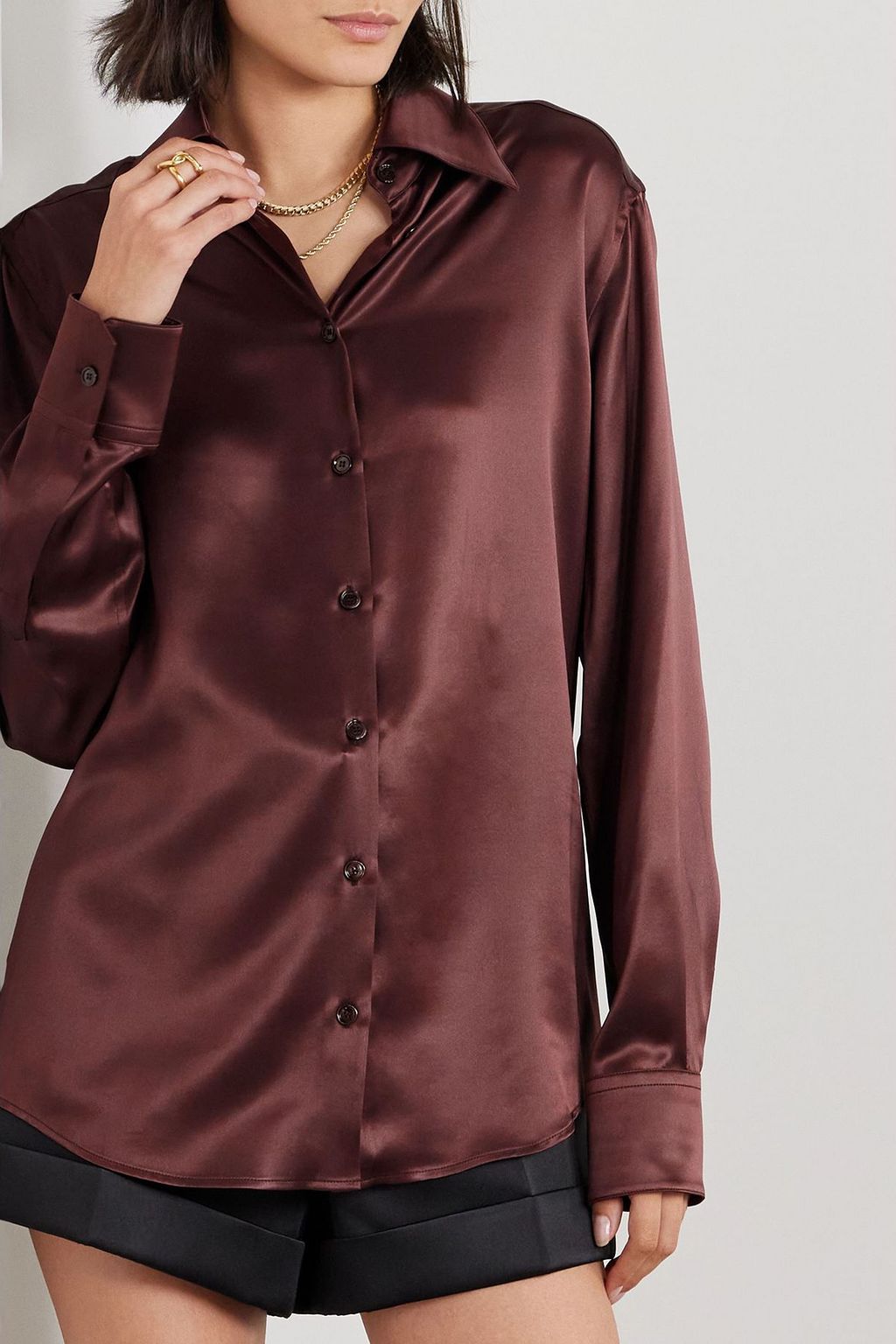 DOLCE&GABBANA Silk-satin shirt