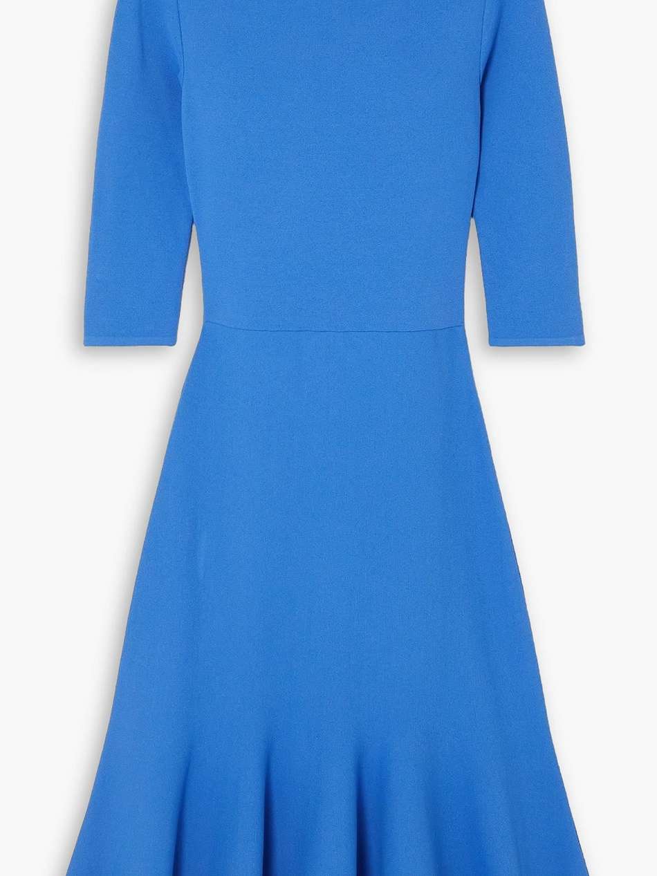 pleated knitted dress