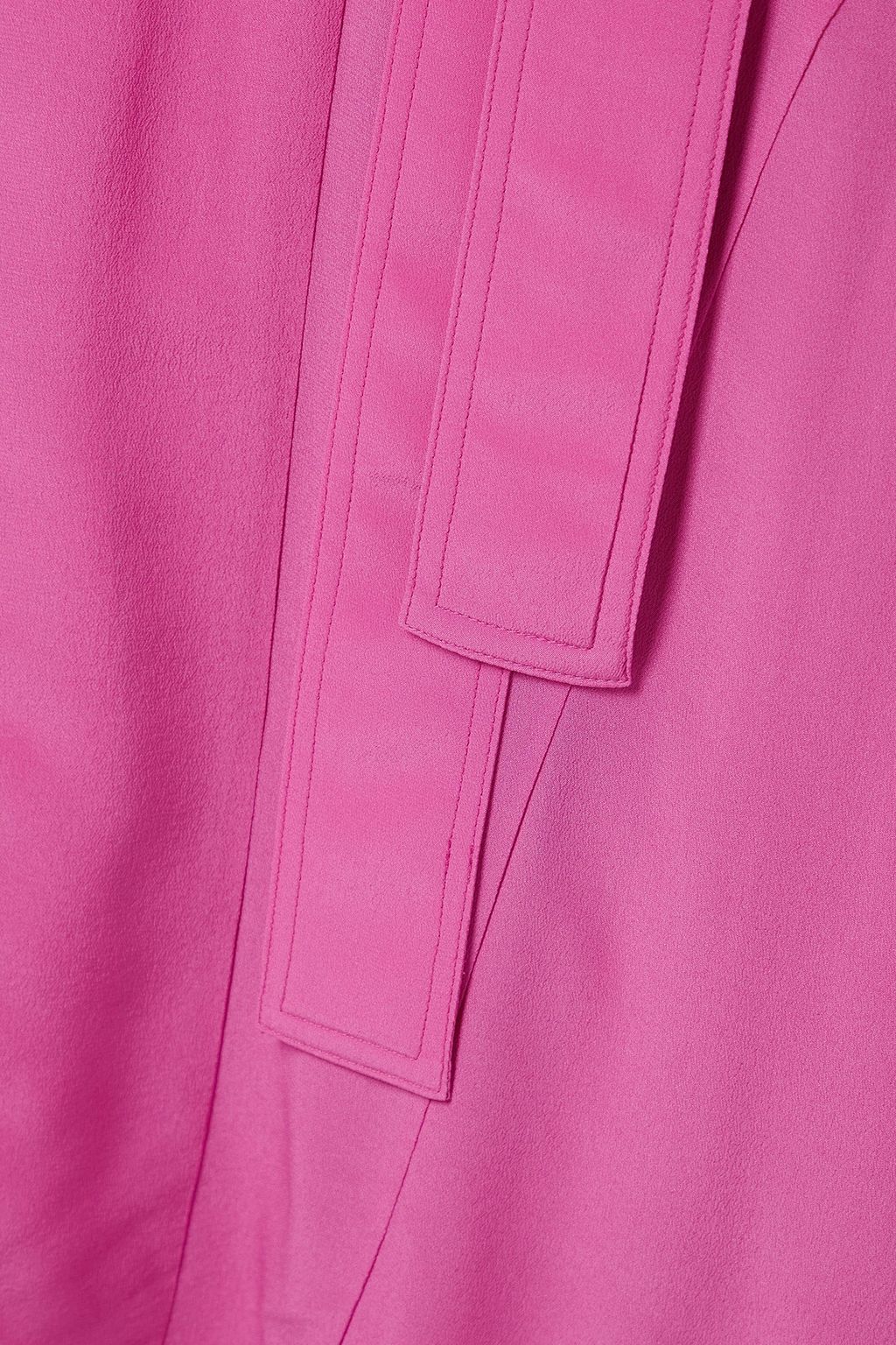 STELLA MCCARTNEY Asymmetrisches Midikleid aus Crêpe de Chine aus Seide mit Bindegürtel