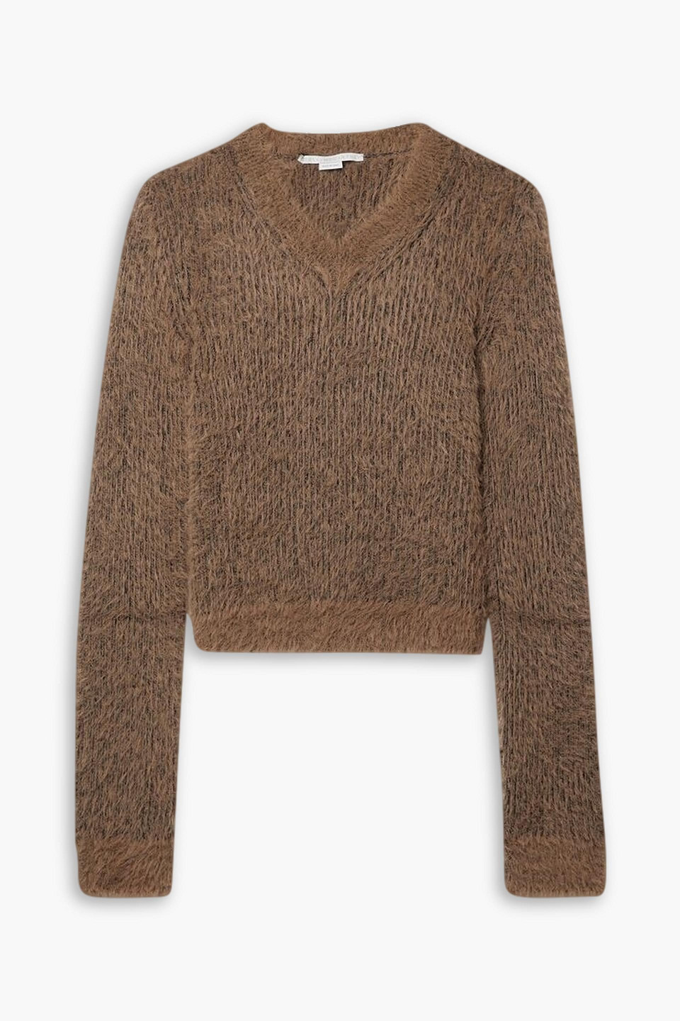 Stella Mccartney Brown Fluffy Sweater In 7771 Dark Camel