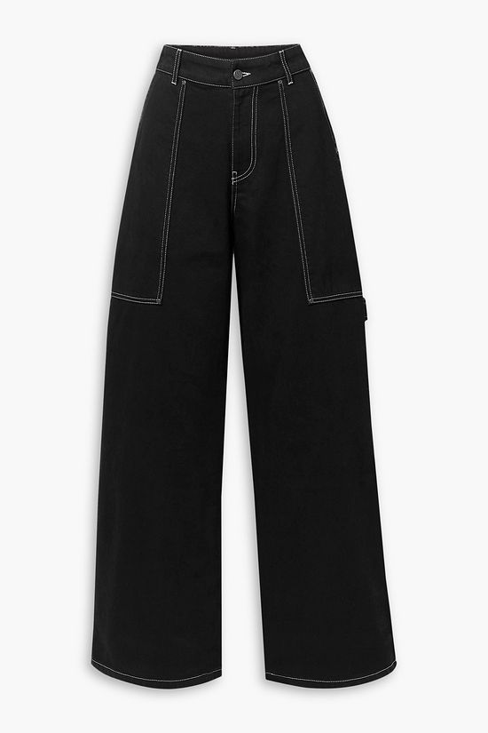 STELLA MCCARTNEY Topstitched high-rise wide-leg jeans | THE OUTNET