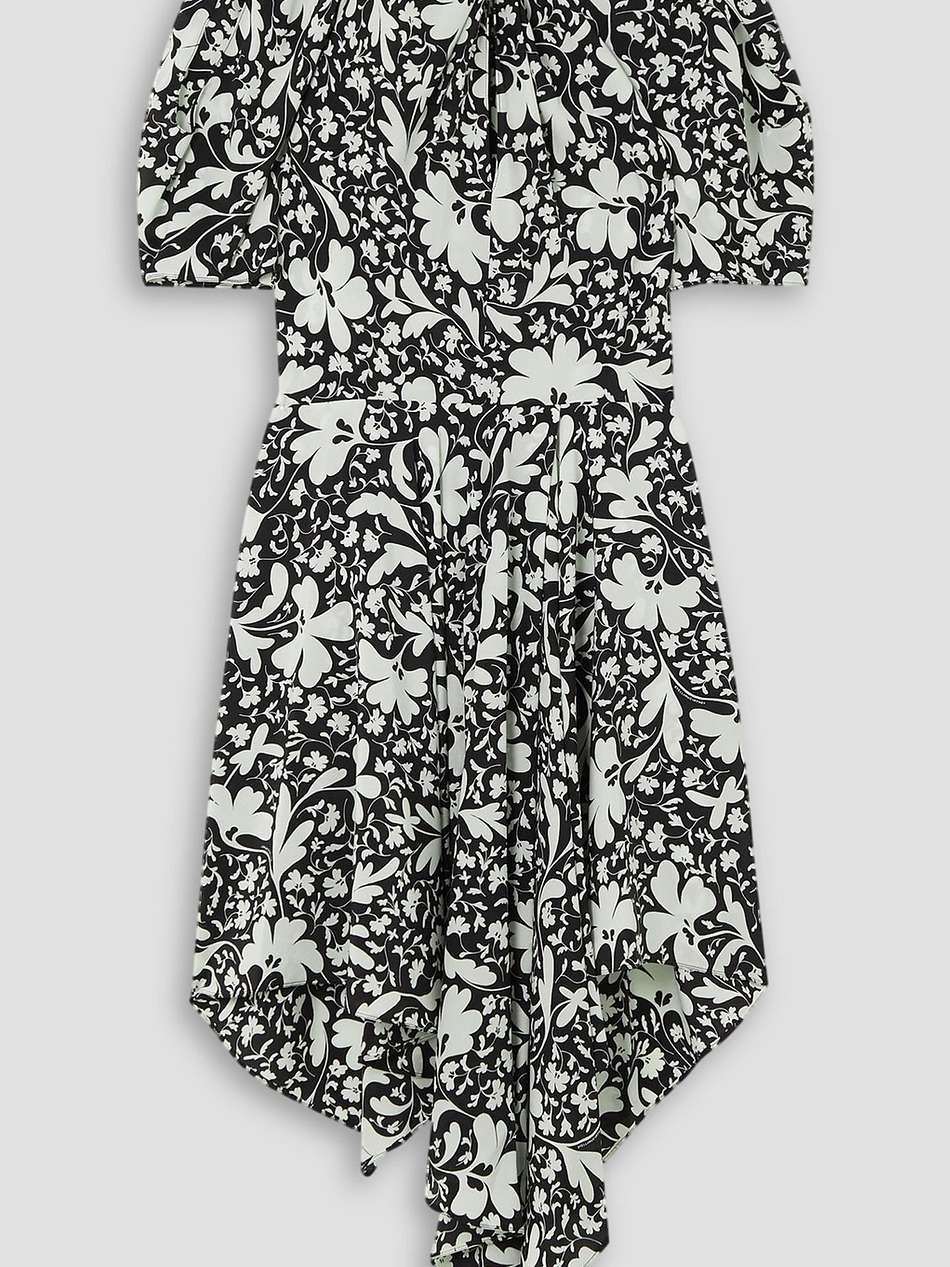 floral-print silk-crepe mini dress