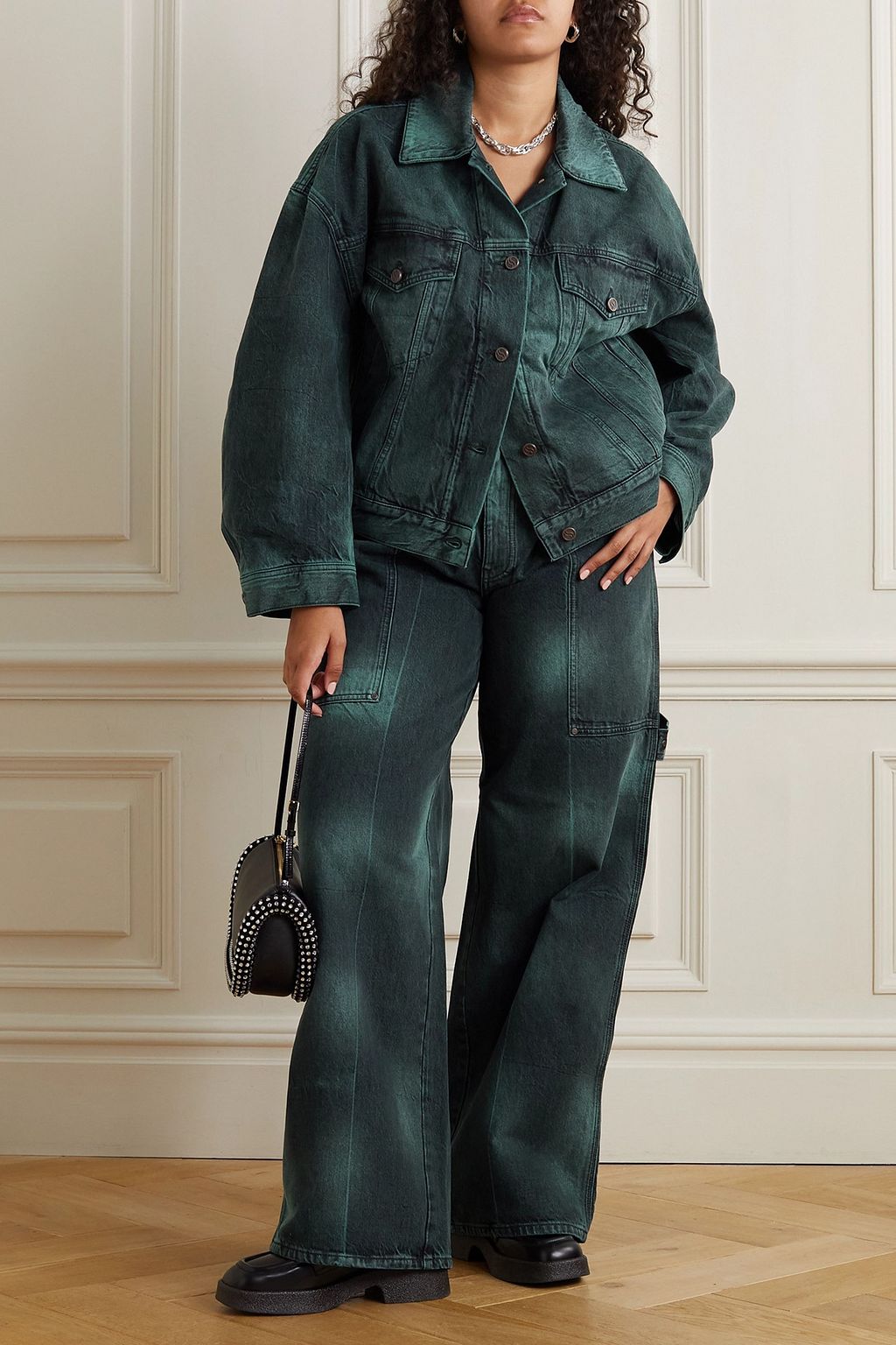 STELLA MCCARTNEY Oversized tie-dyed denim jacket