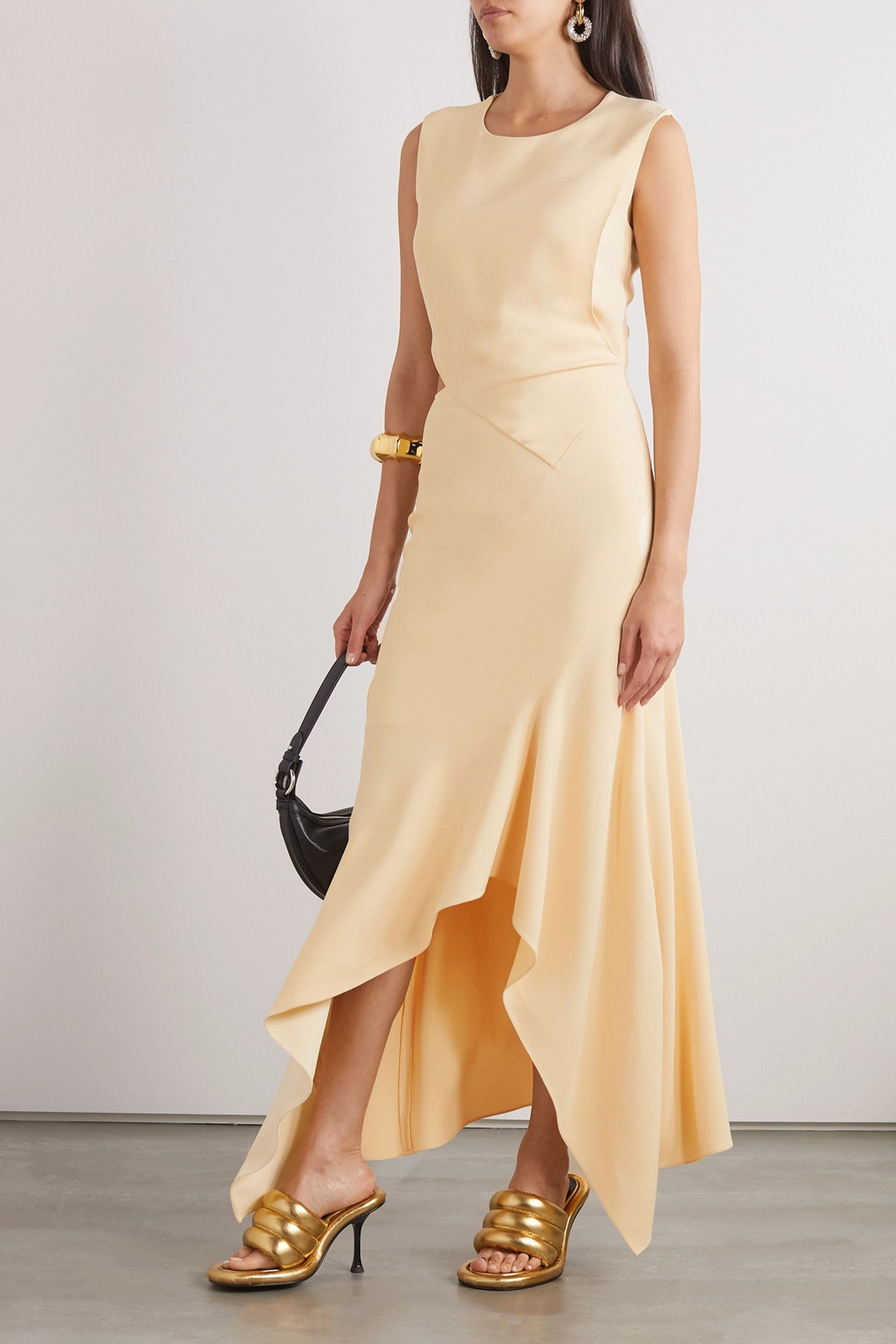 Stella McCartney Asymmetric cutout stretch-crepe gown