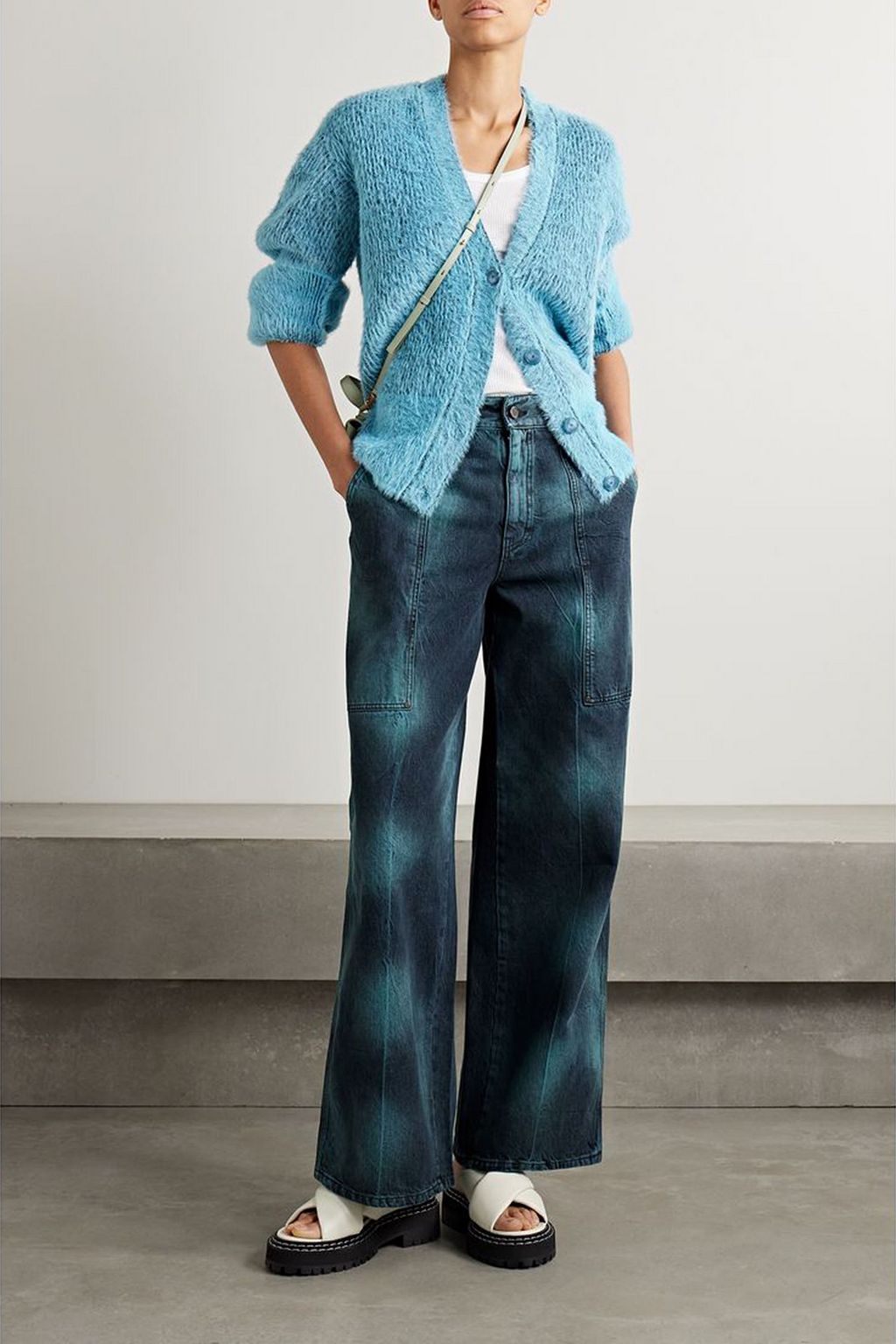 STELLA MCCARTNEY كارديغان من نسيج محبوك ممشّط