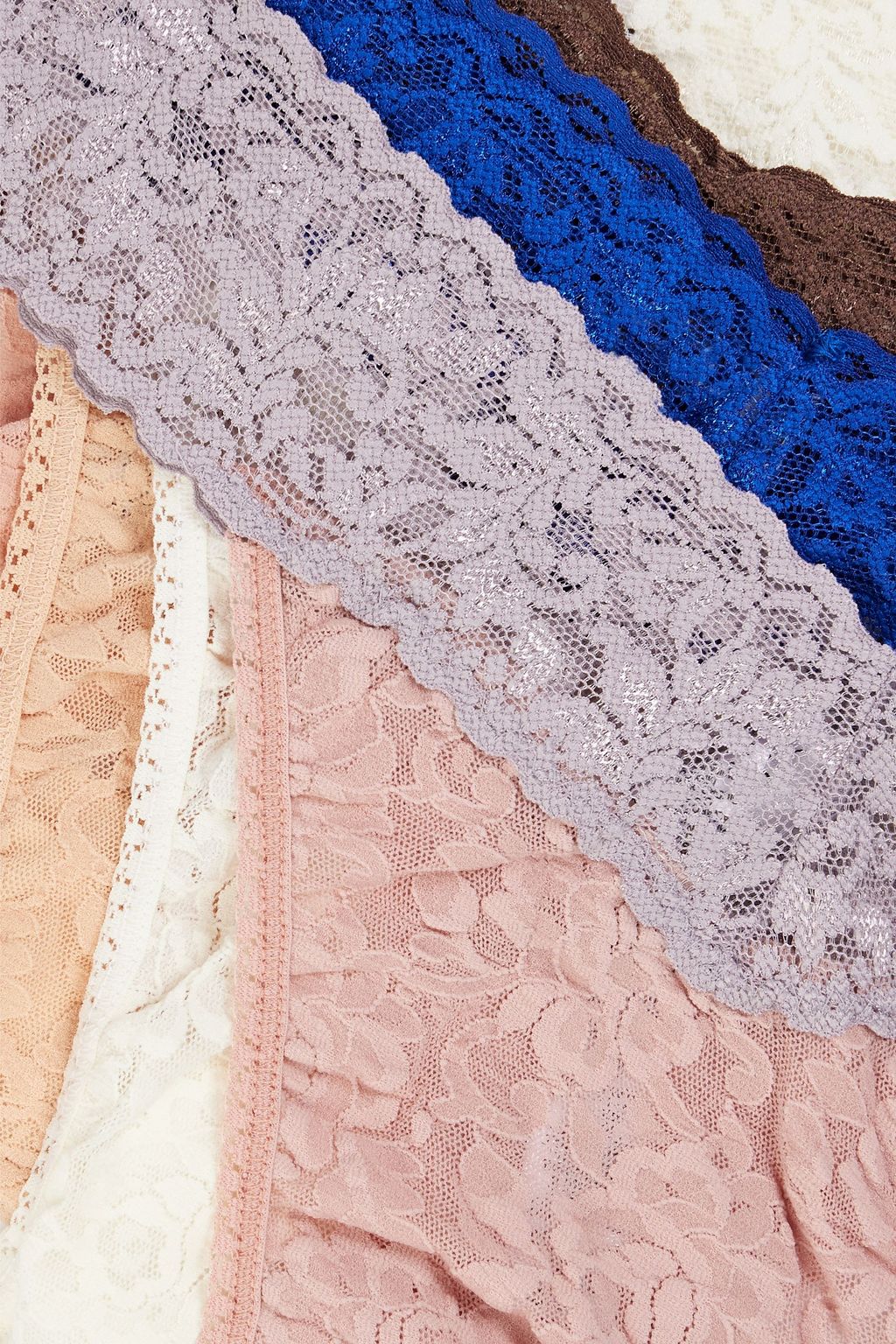 HANKY PANKY Signature set of five stretch-lace low-rise thongs
