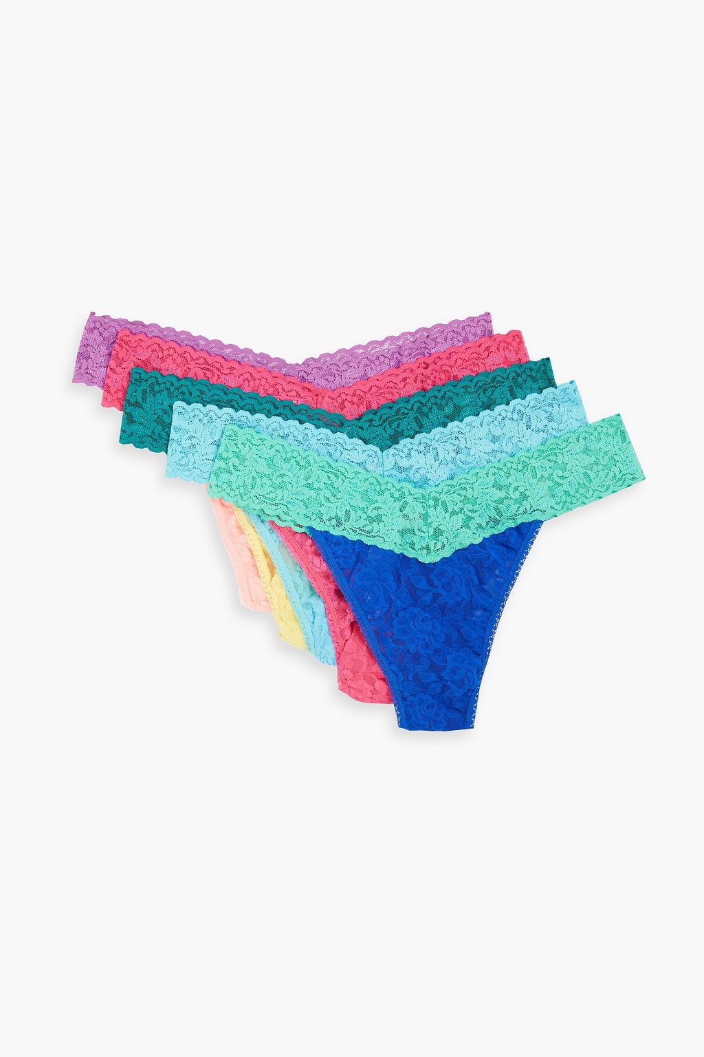 HANKY PANKY Signature set of five stretch-lace low-rise thongs