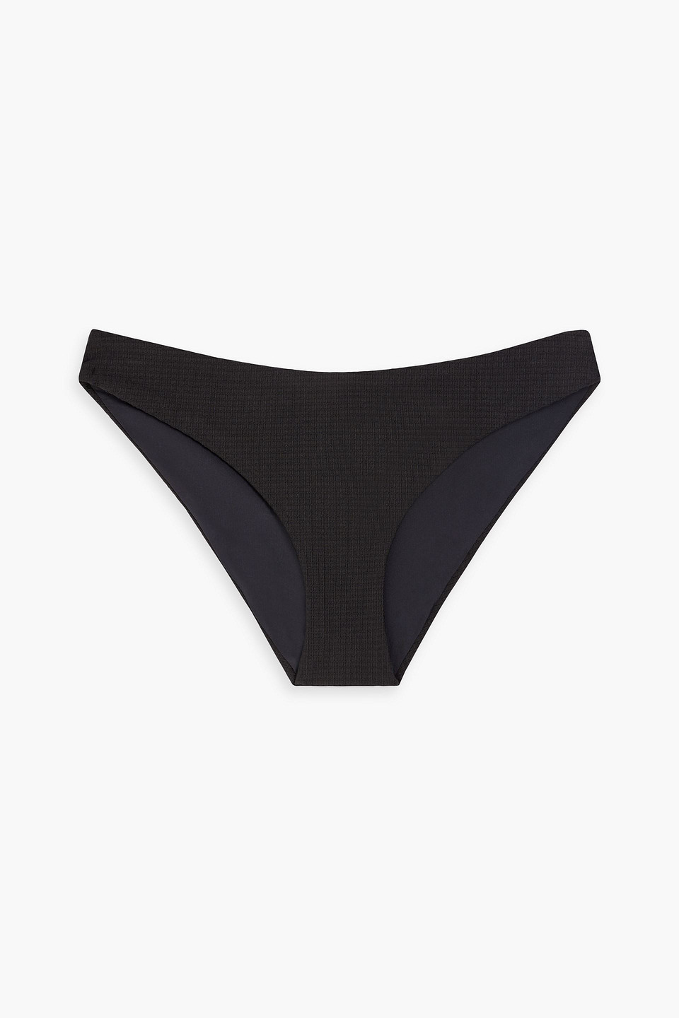 Shop Onia Lily Stretch-piqué Low-rise Bikini Briefs In Black