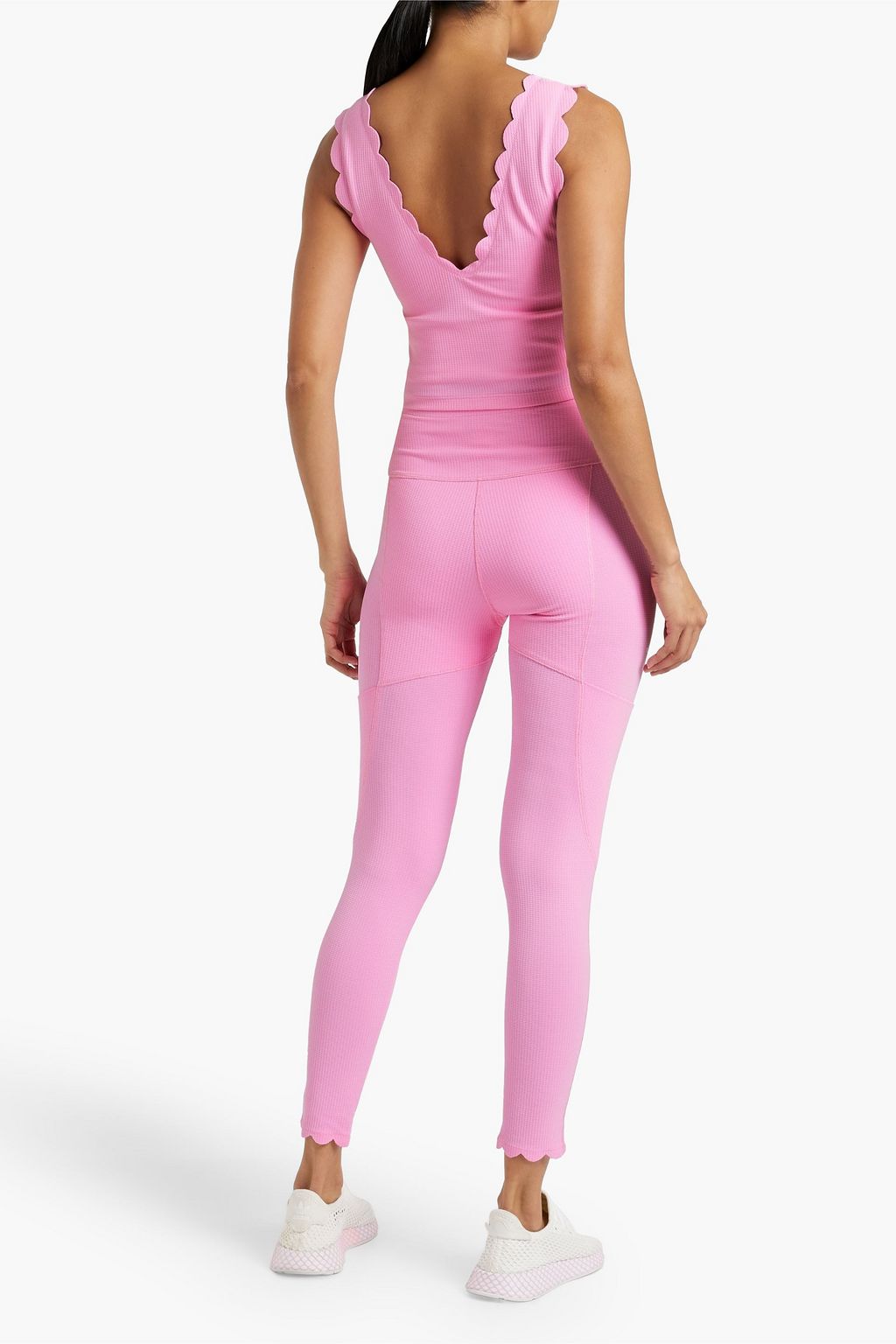 MARYSIA Naomi scalloped stretch-jacquard leggings