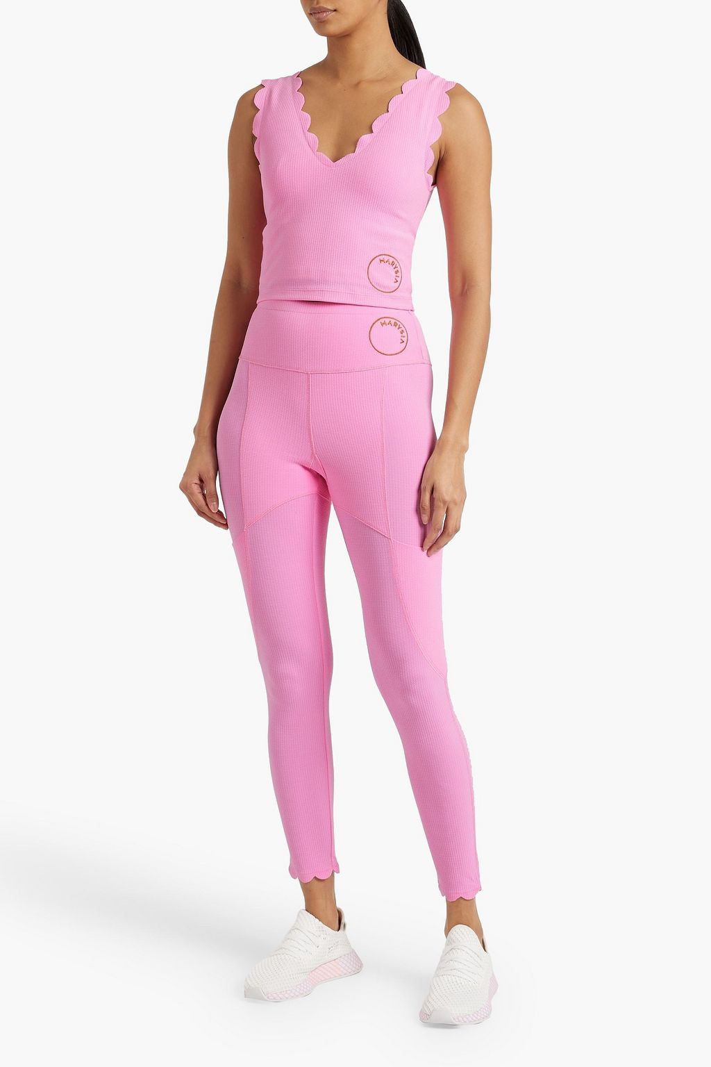 MARYSIA Naomi scalloped stretch-jacquard leggings