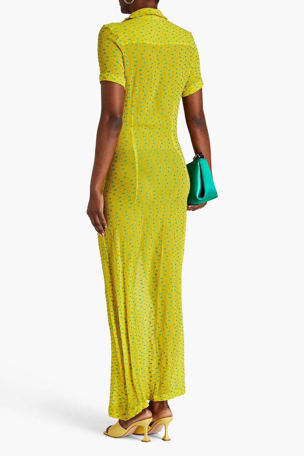 DRIES VAN NOTEN Silk-blend fil coupé crepon maxi shirt dress | Sale up ...