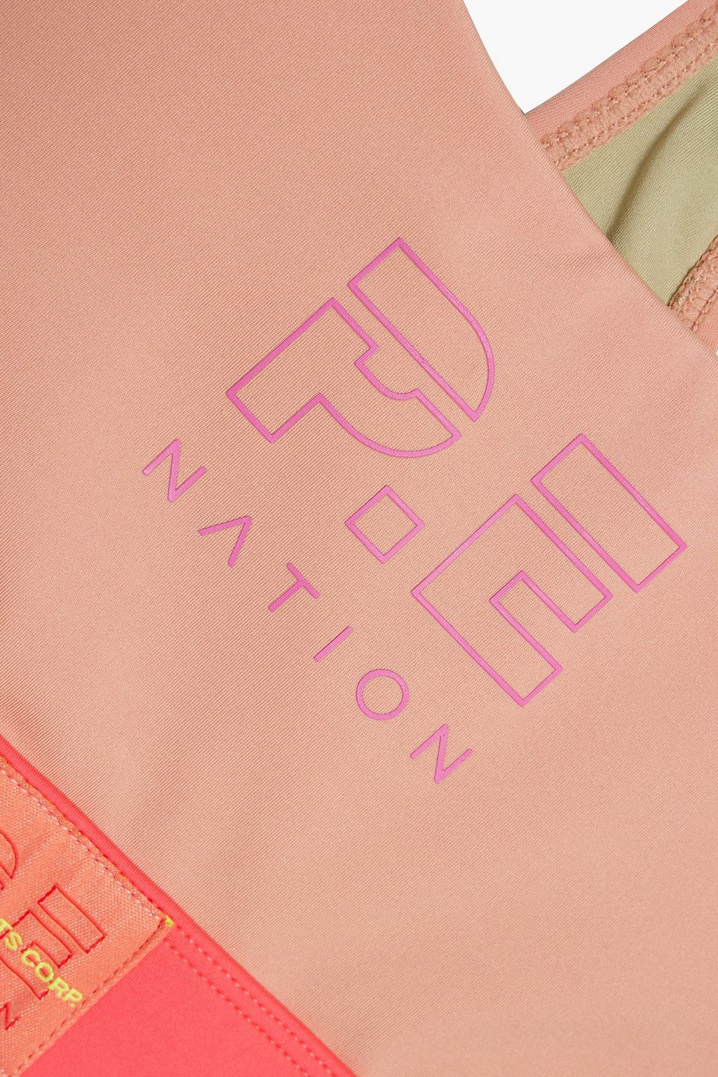 P.E NATION Box Out appliquéd stretch sports bra