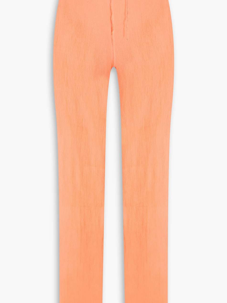silk-crepon straight-leg pants