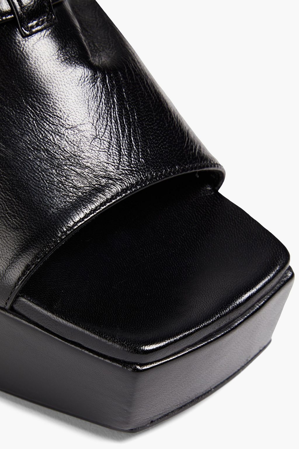 BY FAR Lenka leather platform mules