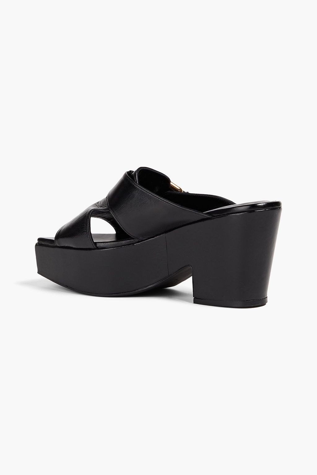 BY FAR Lenka leather platform mules