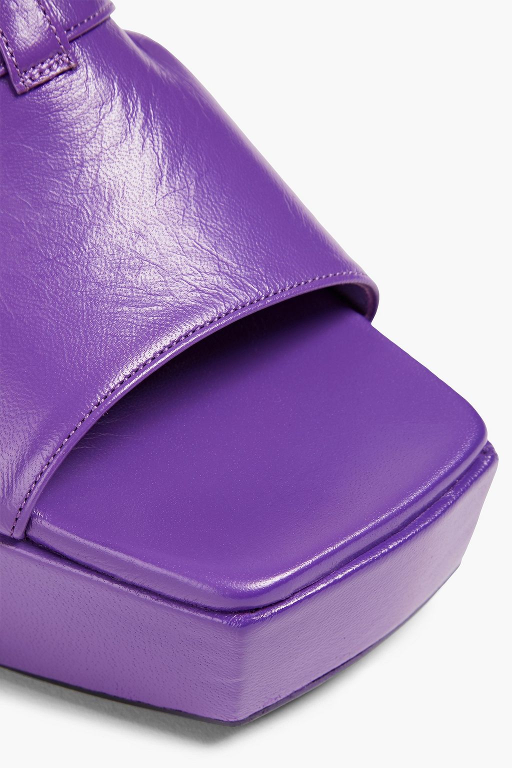 BY FAR Lenka leather platform mules