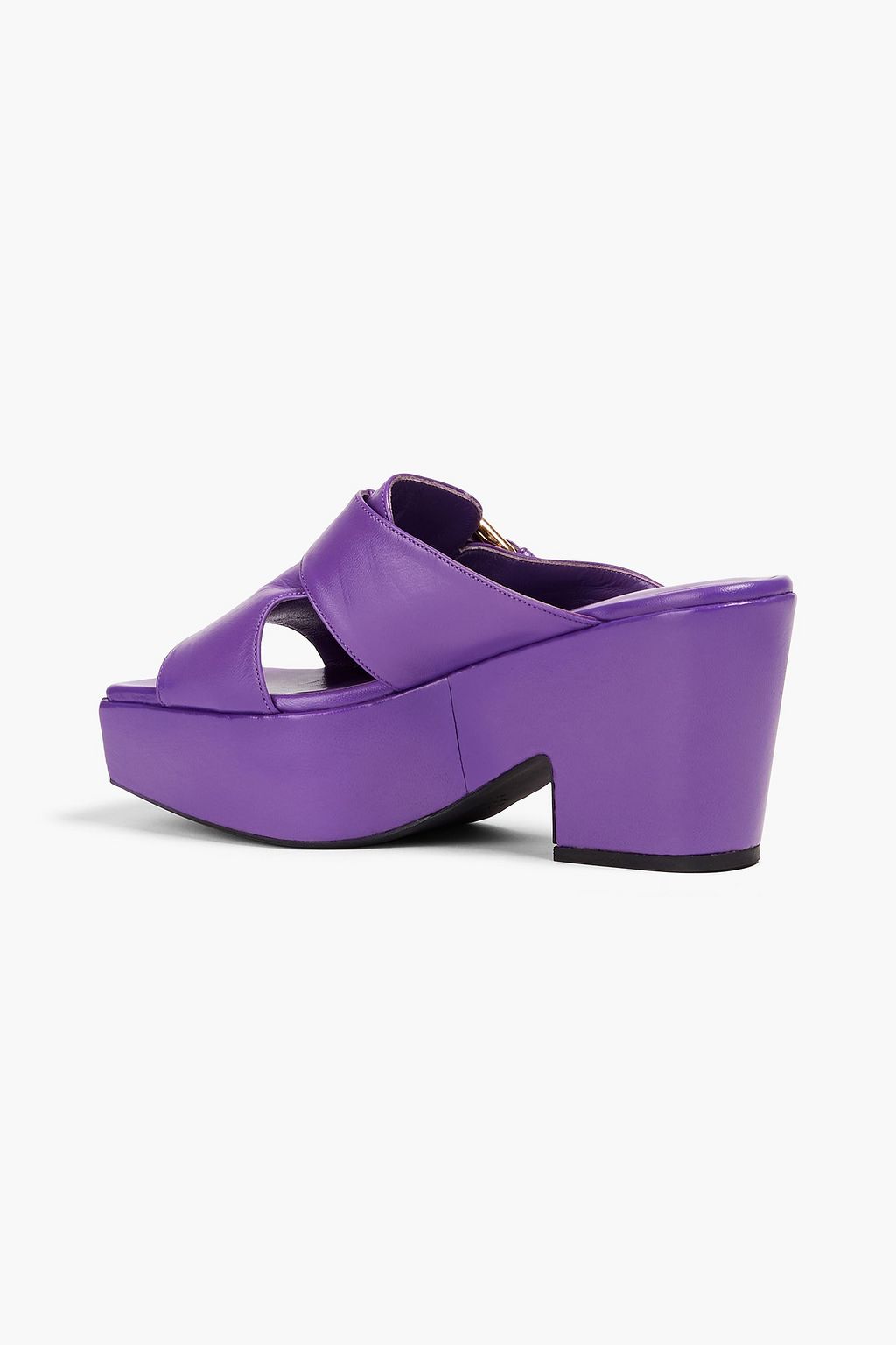 BY FAR Lenka leather platform mules