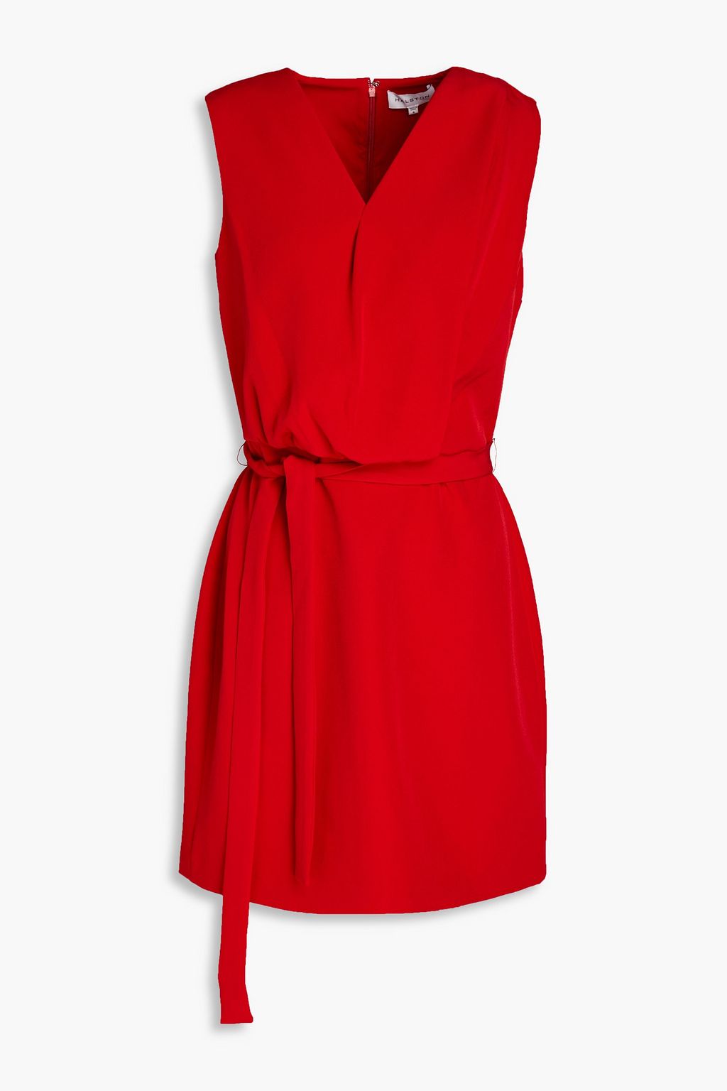 Aisha pleated stretch crepe mini dress