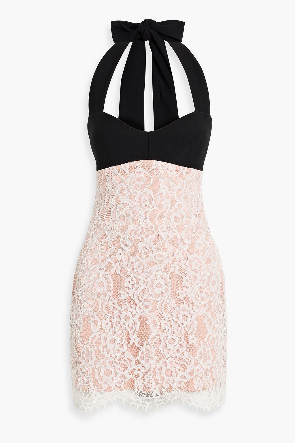 Lace halter deals neck dress