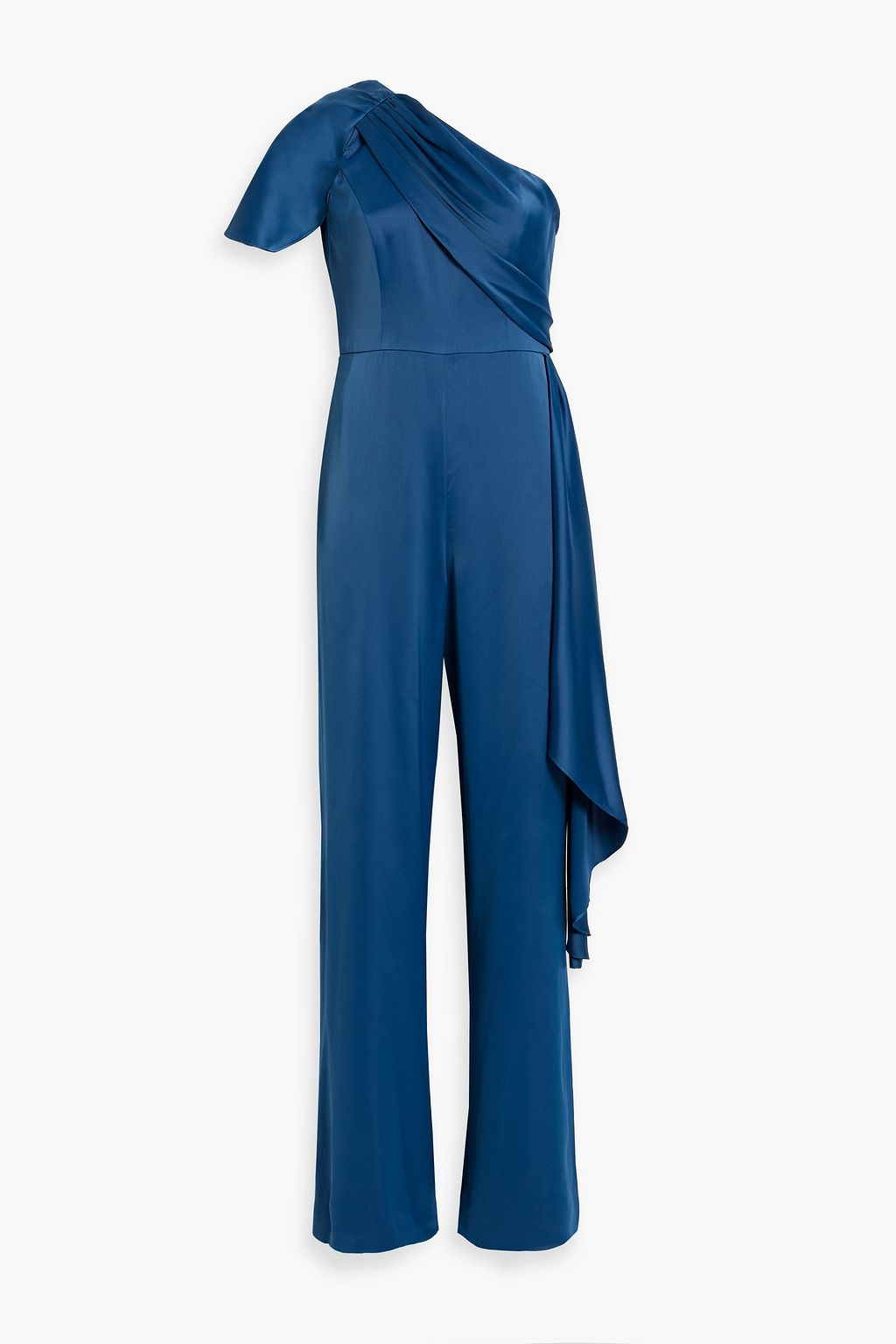 THEIA Portia one-shoulder draped satin-crepe jumpsuit | THE OUTNET