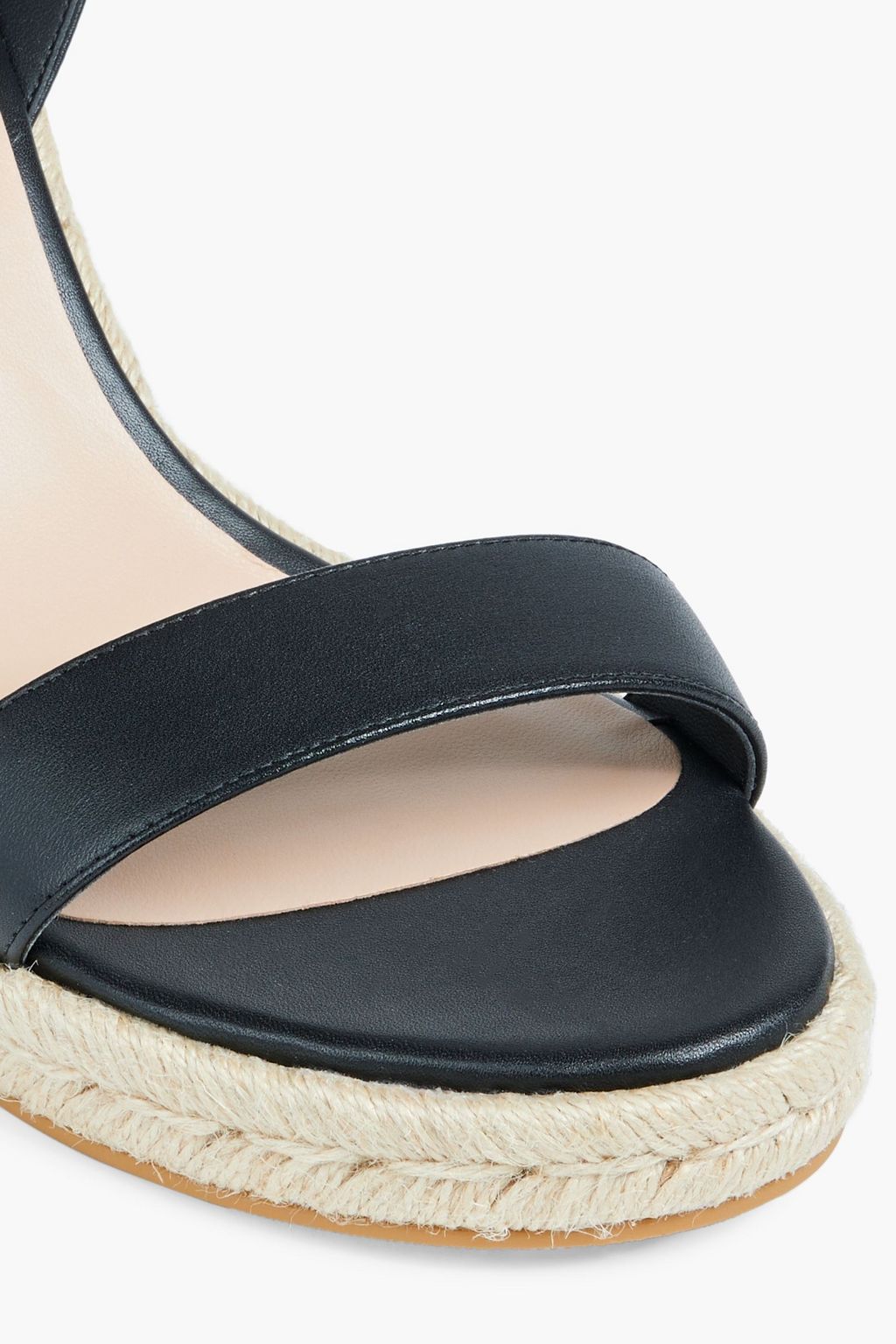 STUART WEITZMAN Teddi leather espadrille wedge sandals