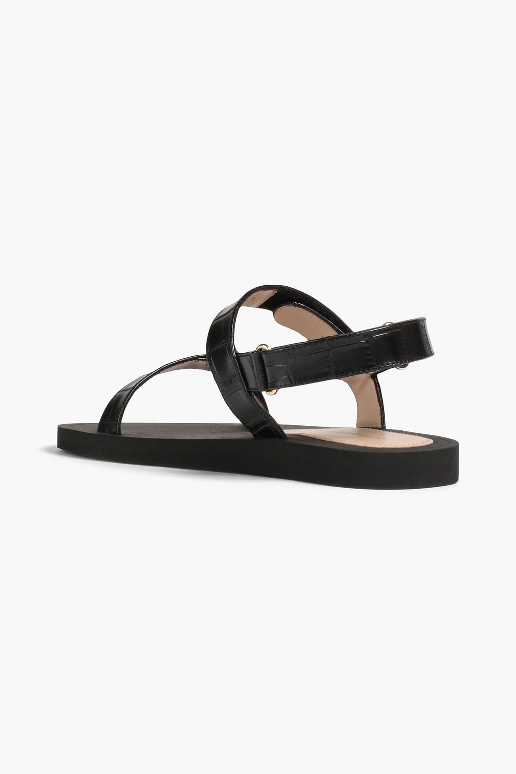 STUART WEITZMAN Vail croc-effect leather slingback sandals
